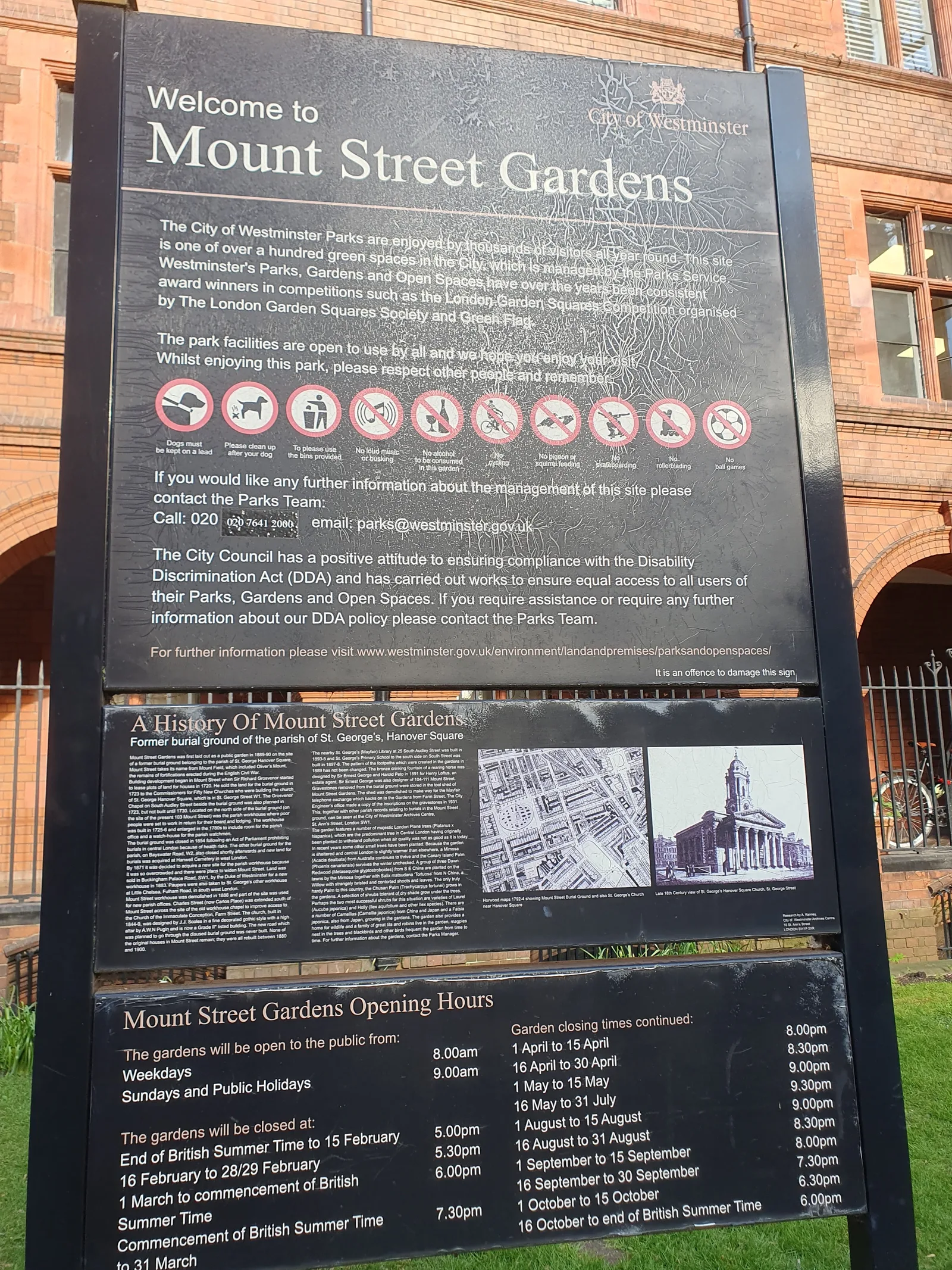 Details at Mount Street Gardens London — travel photo