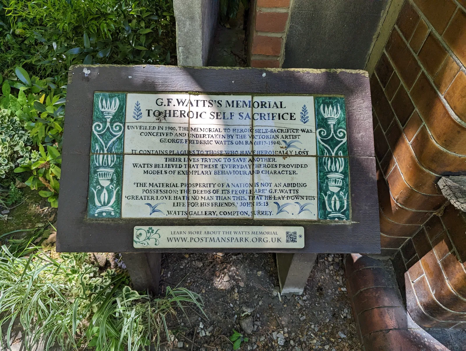 Interior at Postman's Park London — travel photo