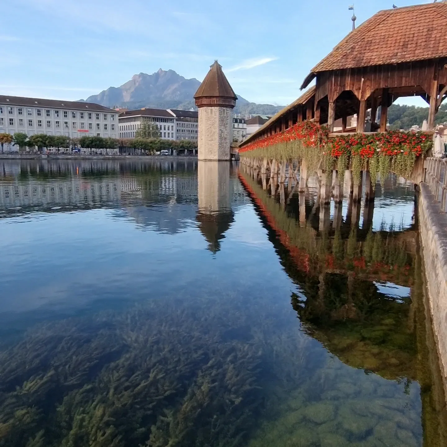 Interior at Chapel Bridge Lucerne — travel photo