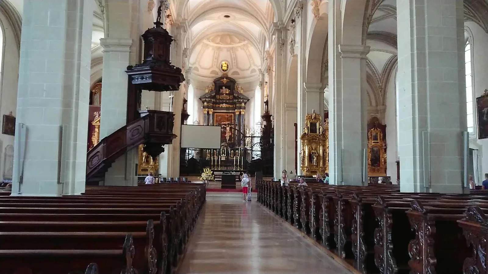 Interior at Franziskanerkirche Lucerne — travel photo