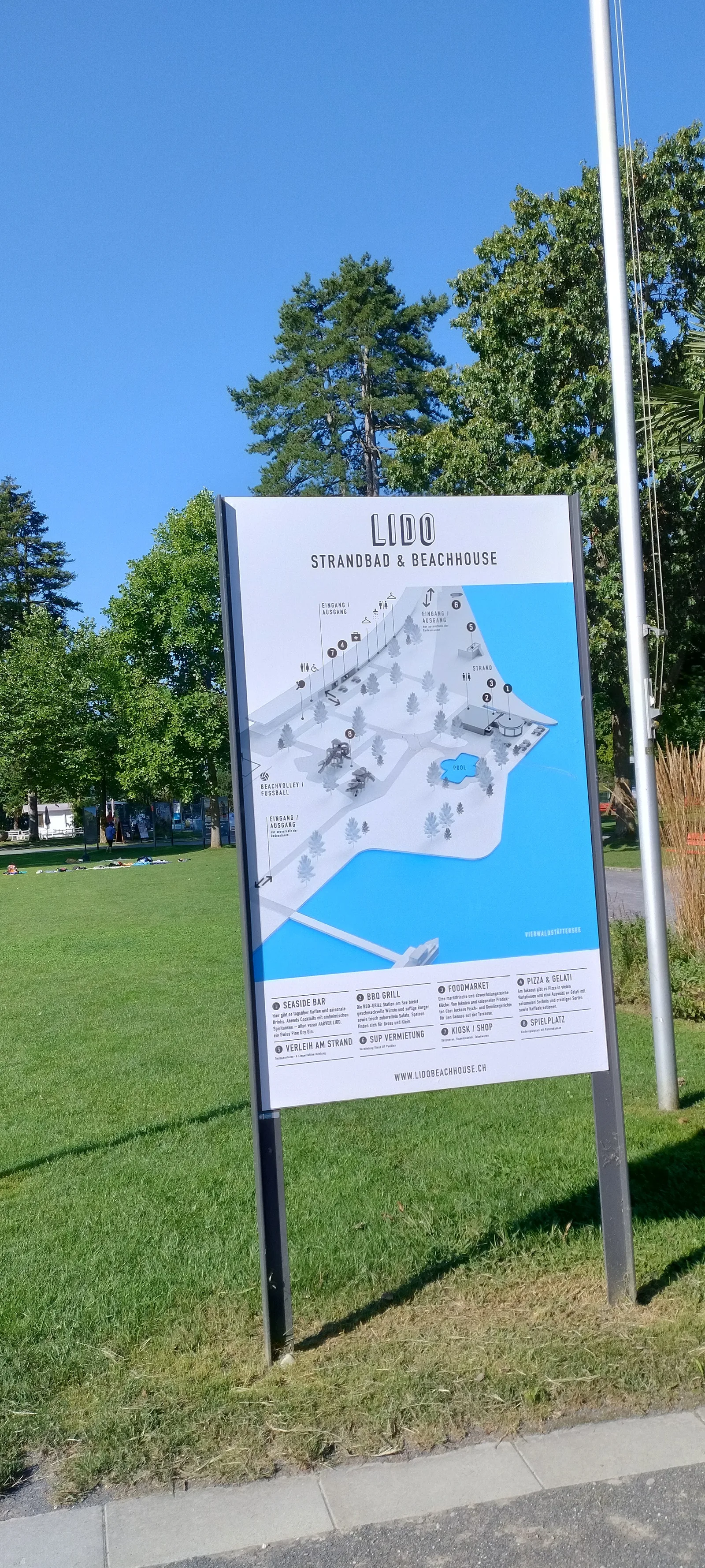Interior at Strandbad Lido Luzern Lucerne — travel photo
