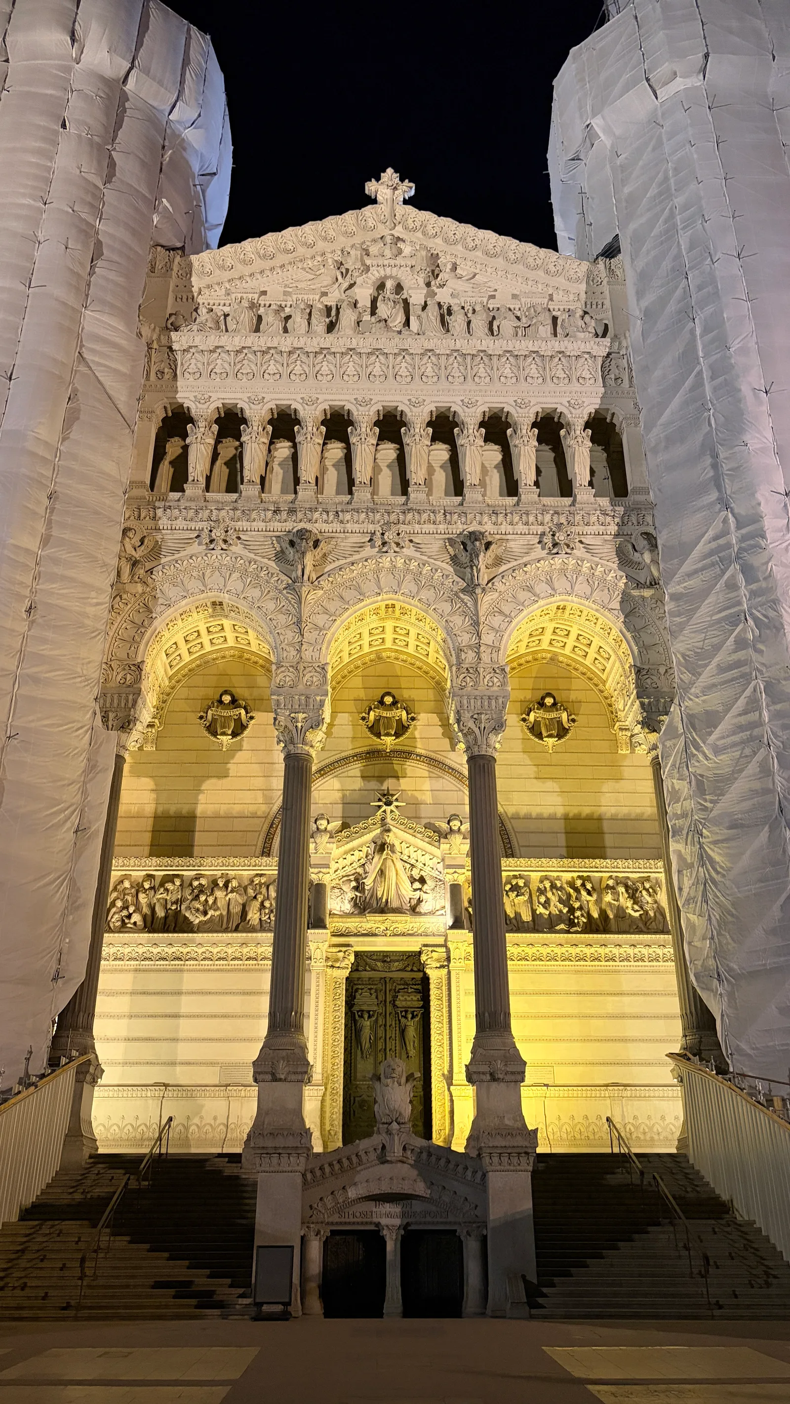 Interior at Basilica of Notre Dame of Fourvière Lyon — travel photo