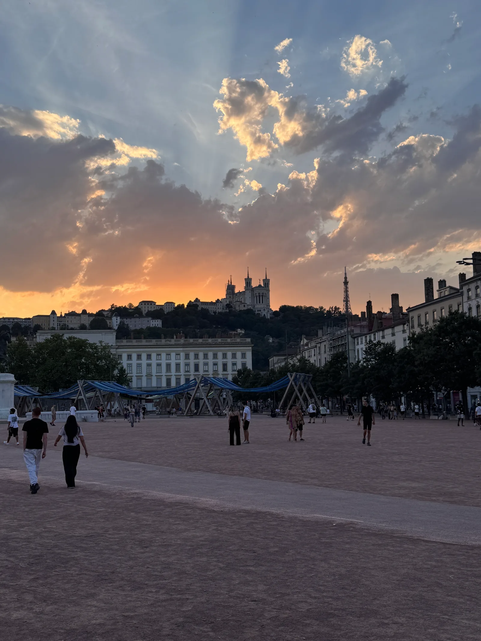 Details at Place Bellecour Lyon — travel photo