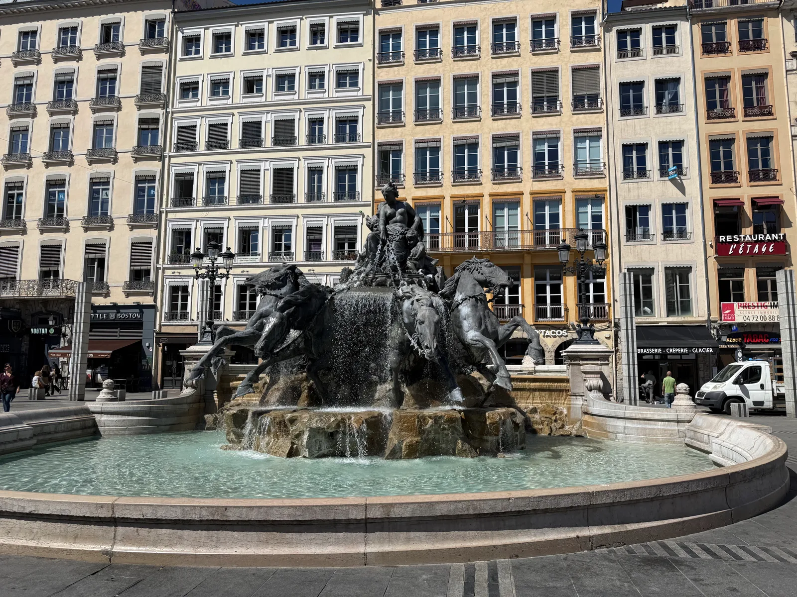Details at Place des Terreaux Lyon — travel photo