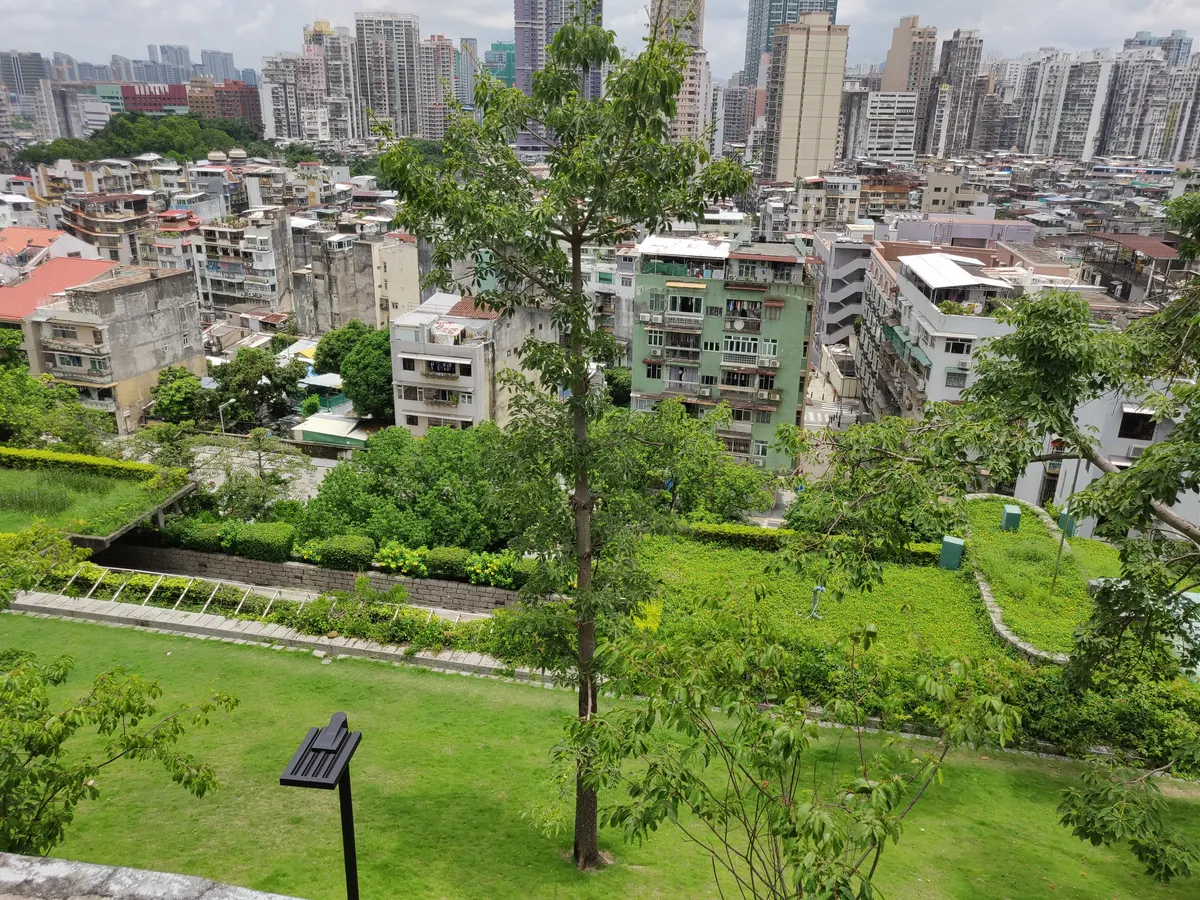 Main view at Garden of the Surrounding of Monte Fort Macau — travel photo