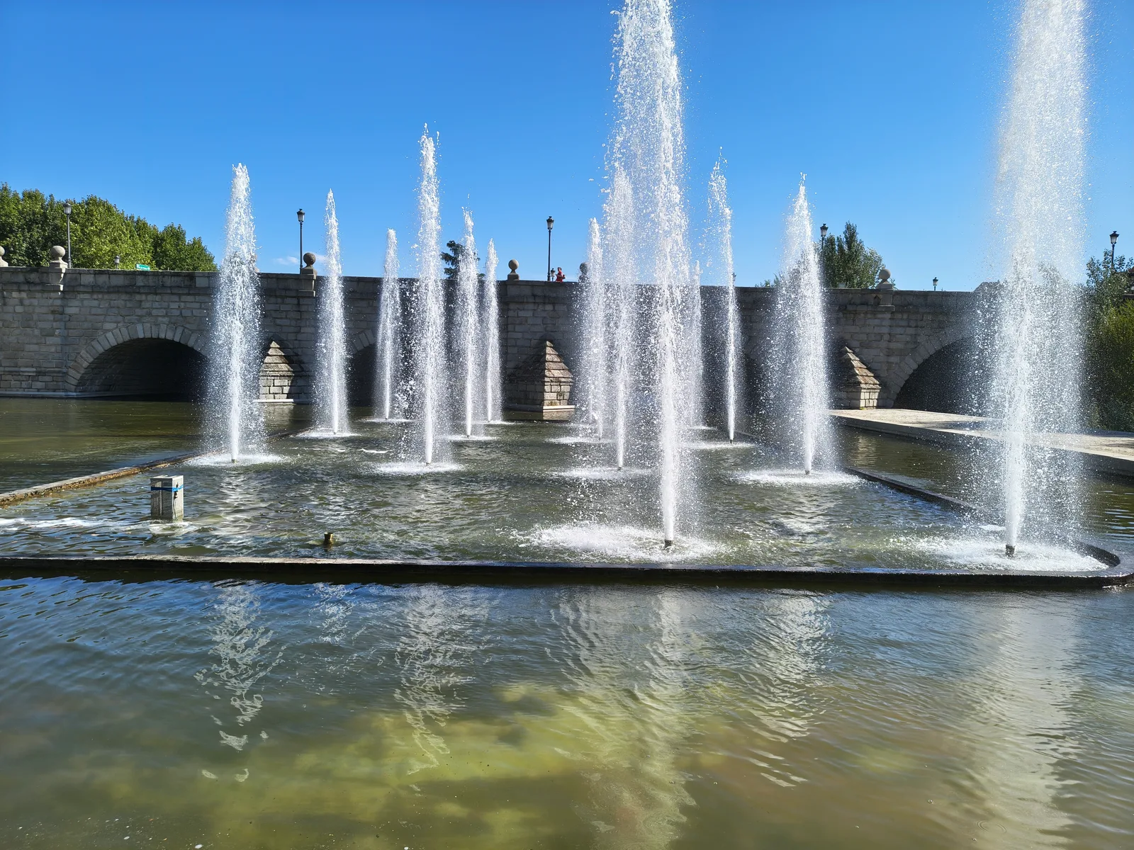 Main view at Historic Segovia Bridge Madrid — travel photo