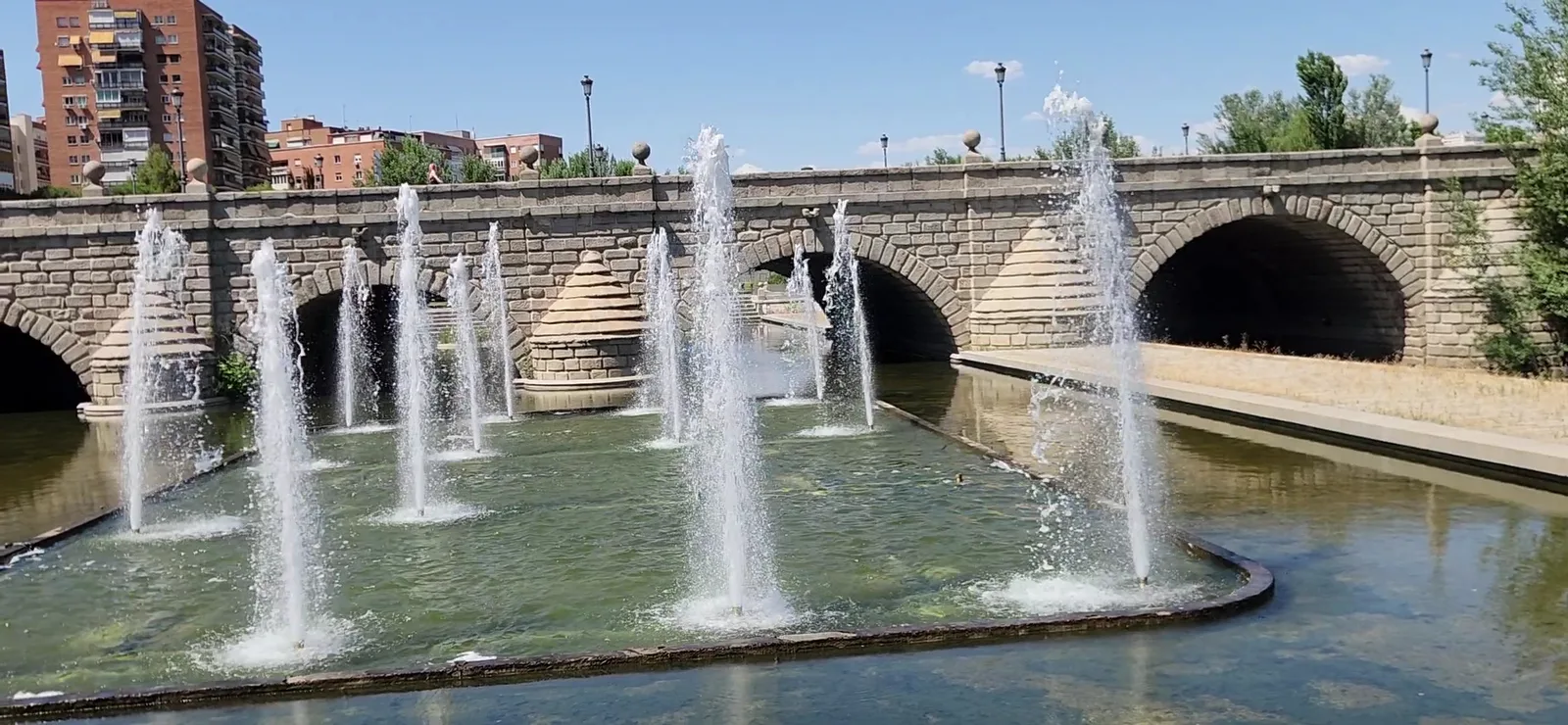 Atmosphere at Historic Segovia Bridge Madrid — travel photo