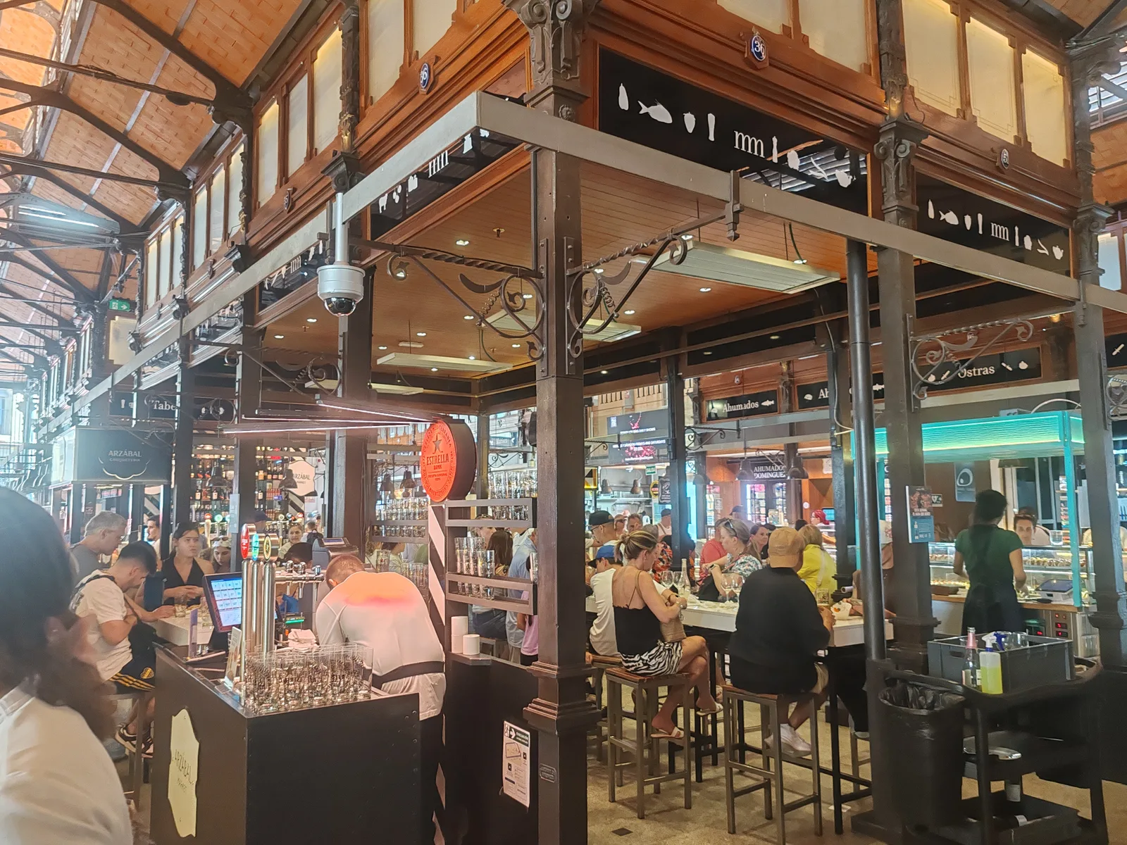 Interior at Mercado de San Miguel Madrid — travel photo