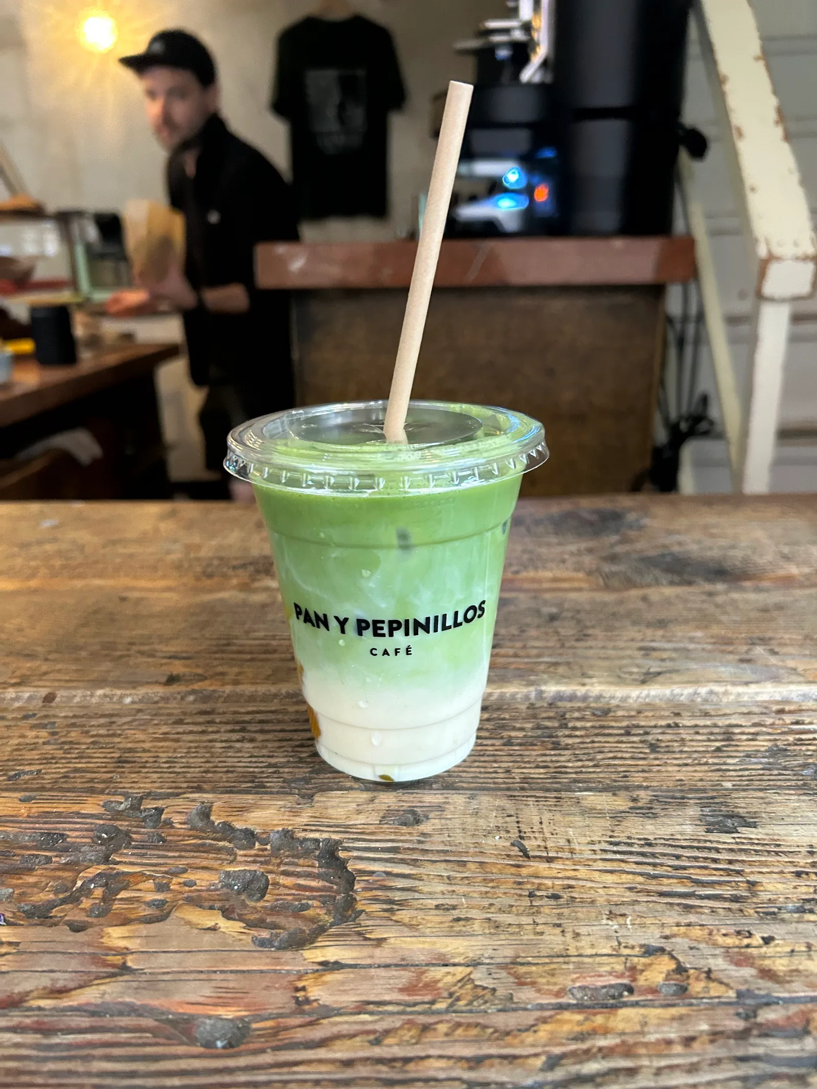 Main view at Pan y Pepinillos Café Madrid — travel photo