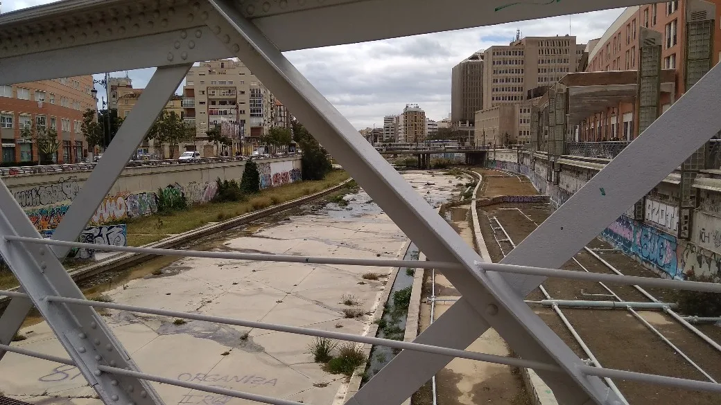 Main view at Santo Domingo Bridge (Germans Bridge) Malaga — travel photo