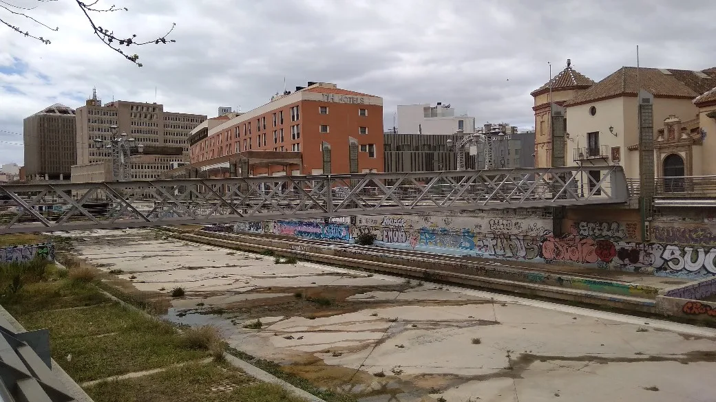 Atmosphere at Santo Domingo Bridge (Germans Bridge) Malaga — travel photo