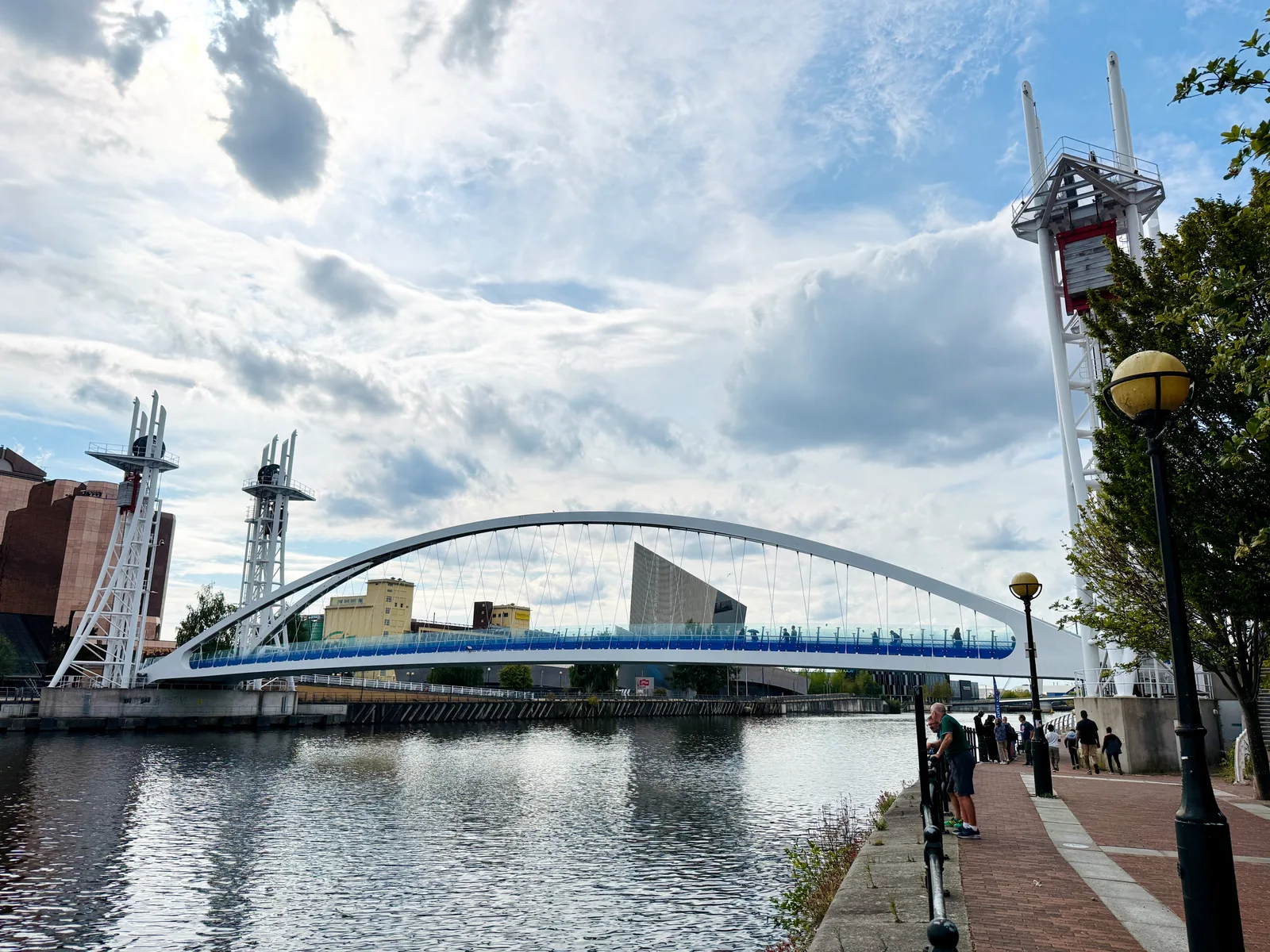 Main view at Millennium Bridge Manchester — travel photo