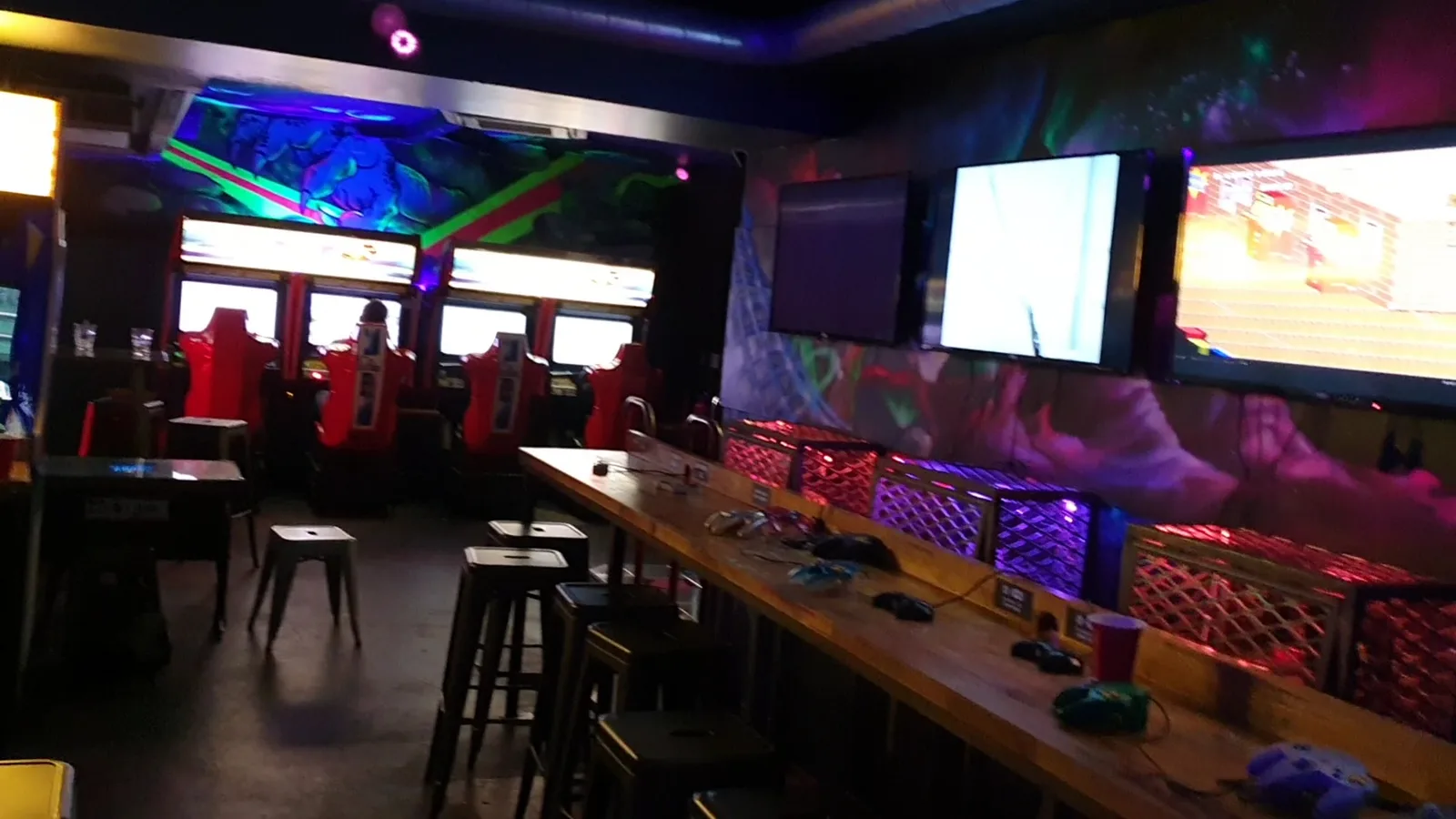 Main view at NQ64 Arcade Bar - Northern Quarter Manchester — travel photo