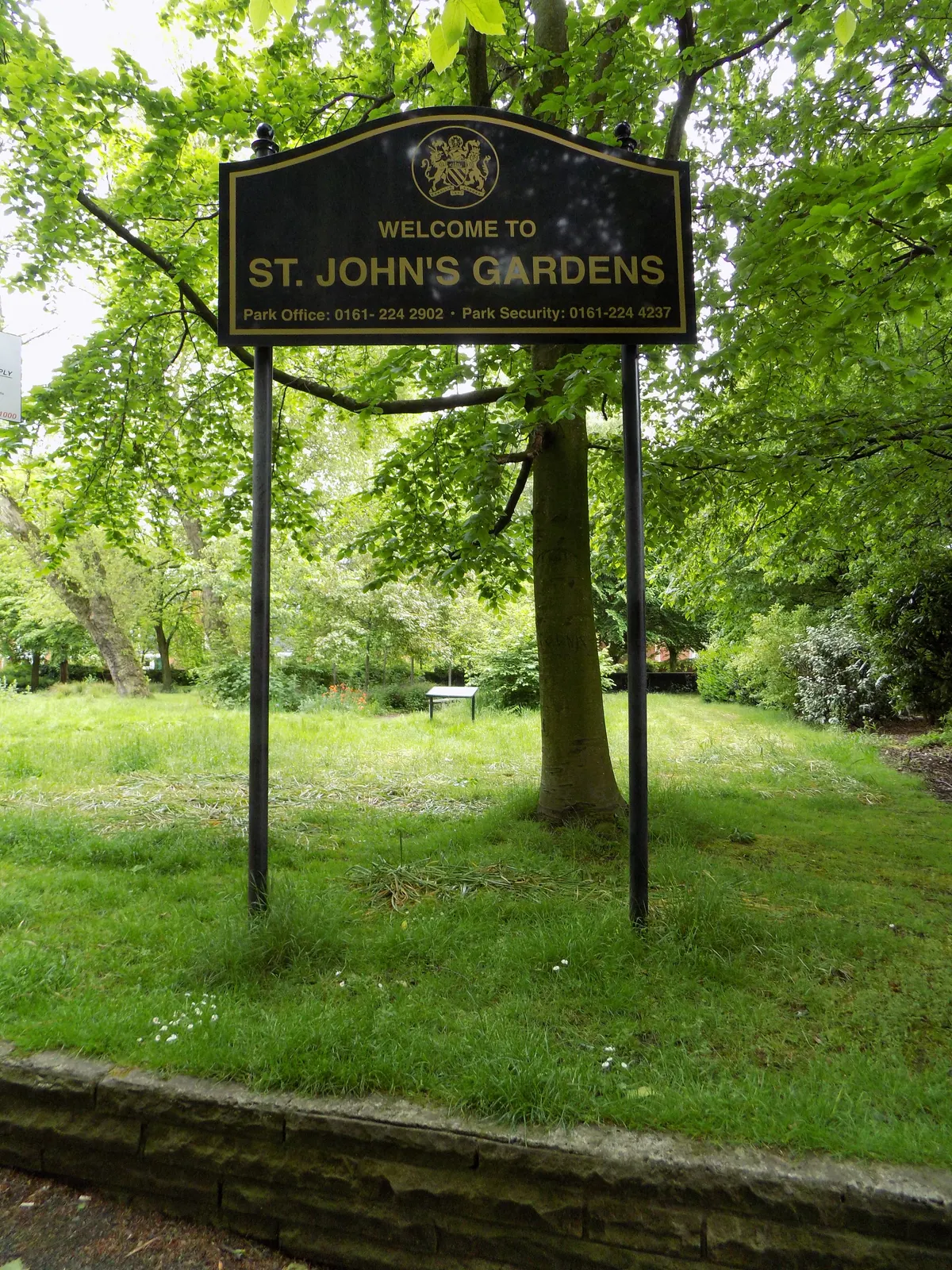 Main view at Saint John's Gardens Manchester — travel photo
