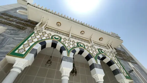 Interior at Exhibition of the Two Holy Mosques Architecture Mecca — travel photo