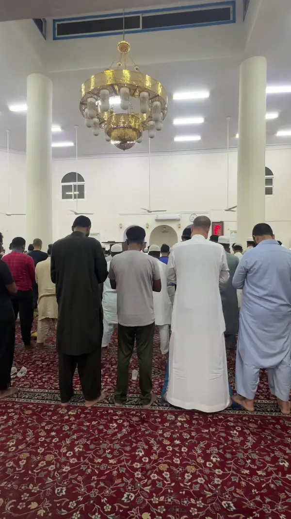 Interior at Mosque Naseem district Mecca — travel photo