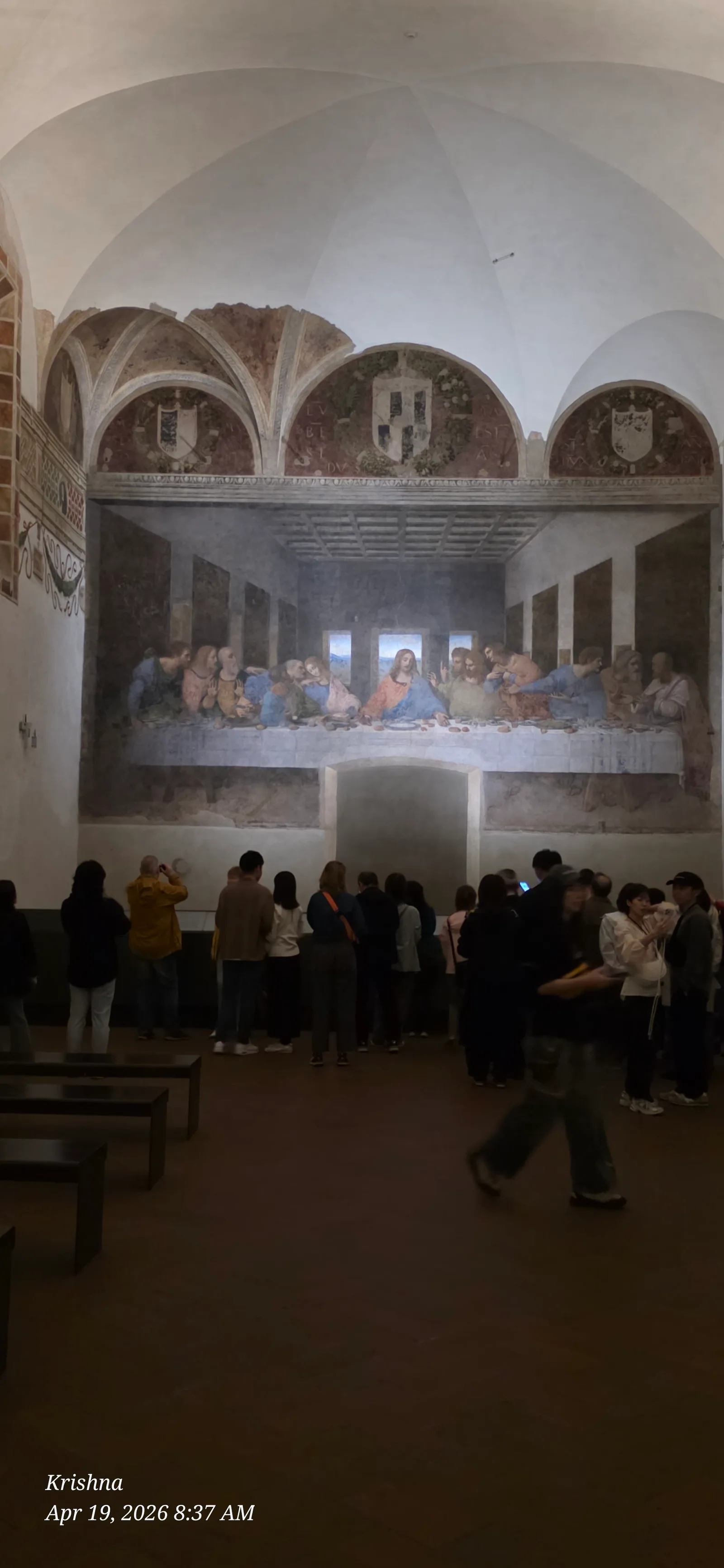 Interior at Leonardo's Last Supper Museum Milan — travel photo