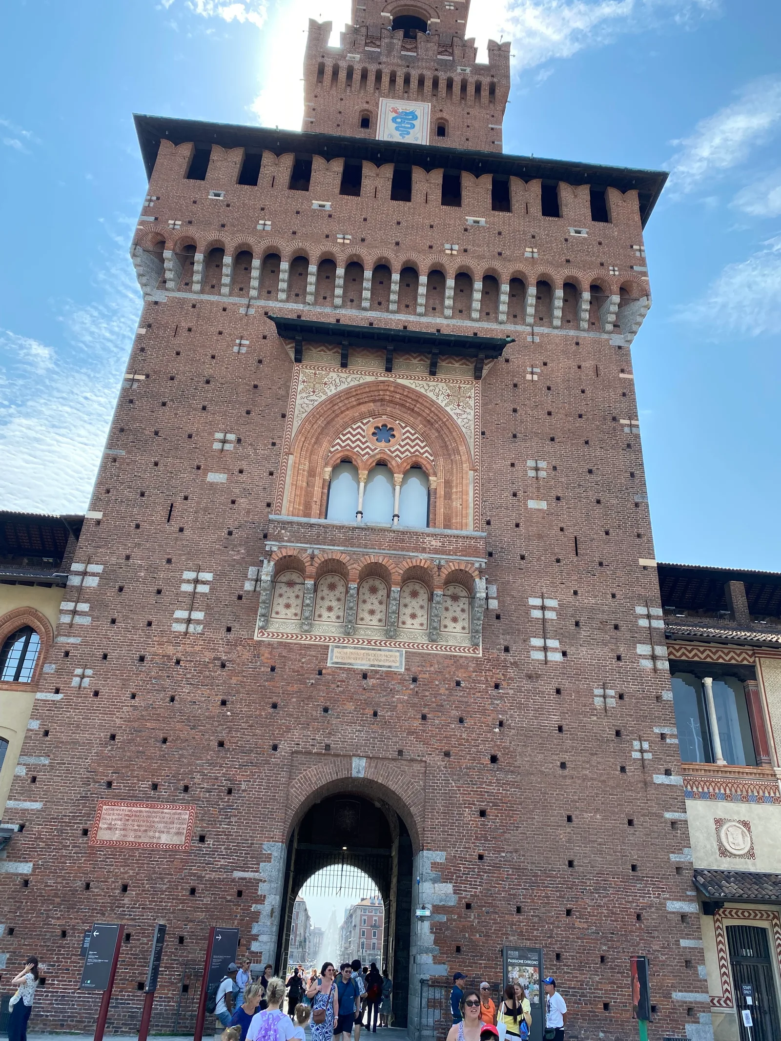 Main view at Sforzesco Castle Milan — travel photo