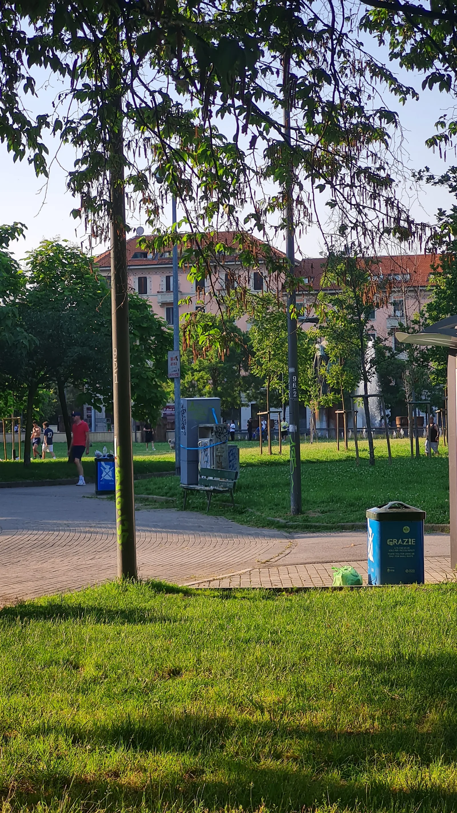 Main view at Vittorio Formentano Park Milan — travel photo