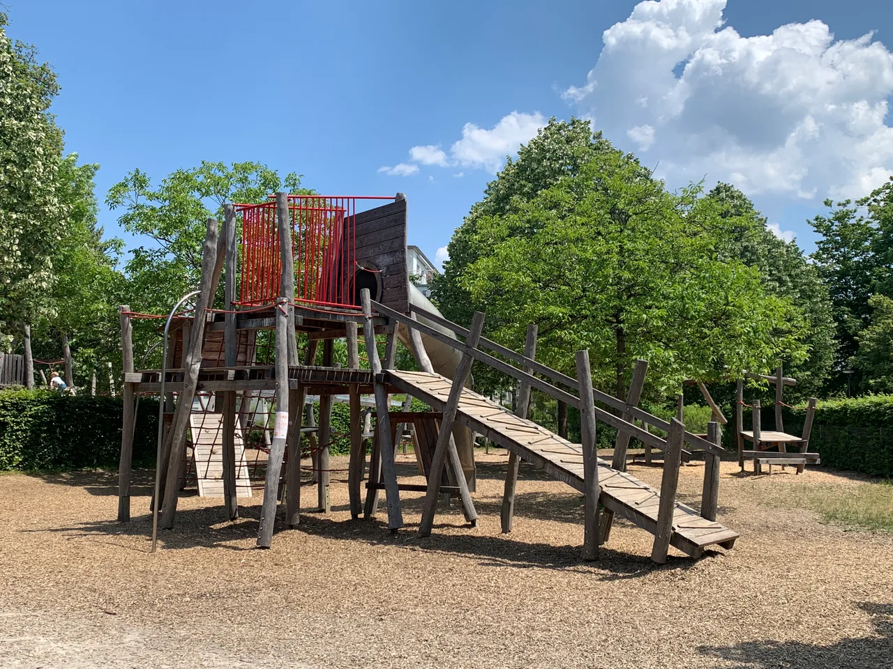 Playground at the castle wall Nymphenburg — family guide Munich