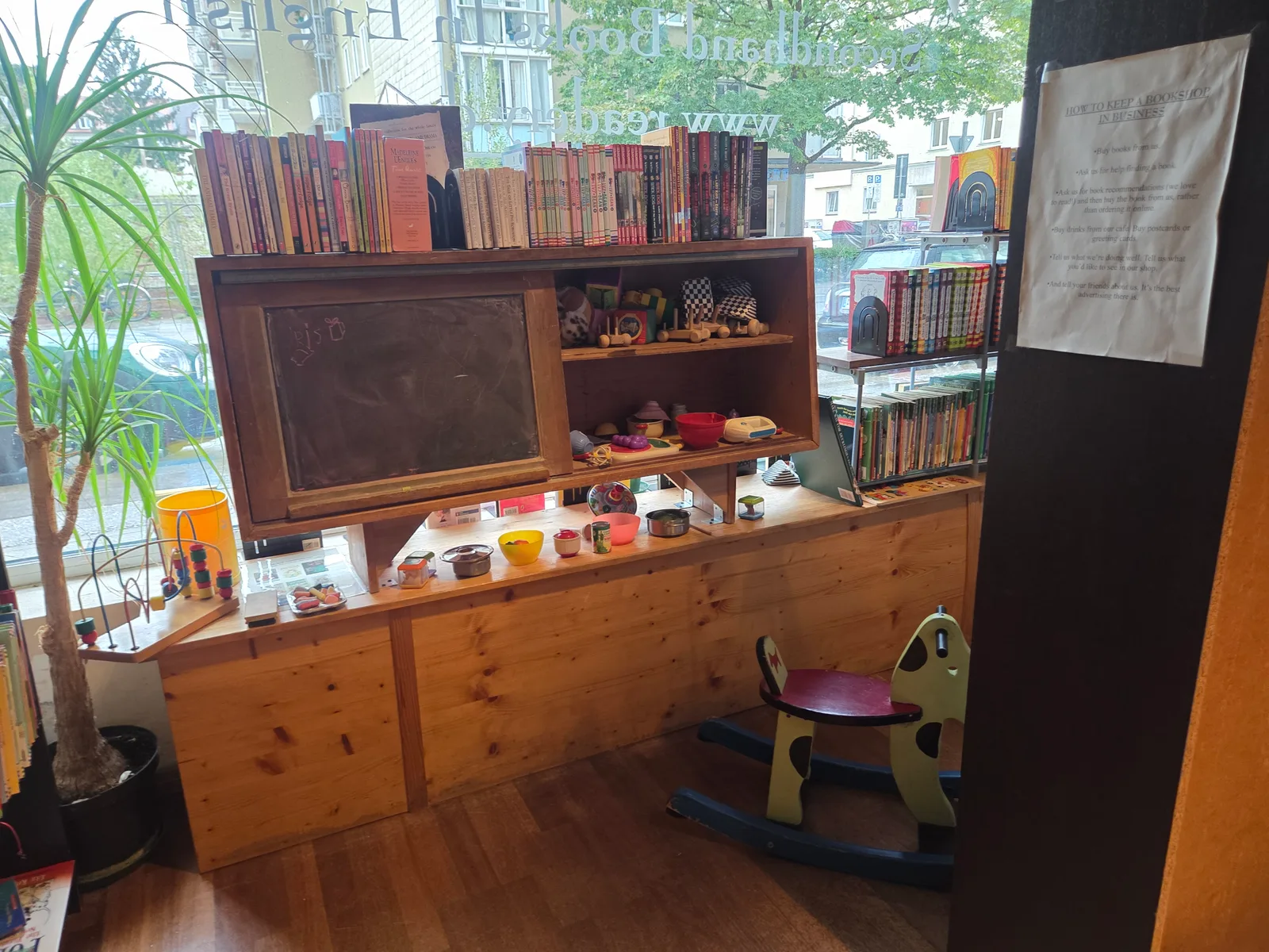 Interior at The Munich Readery Secondhand English Books Munich — travel photo