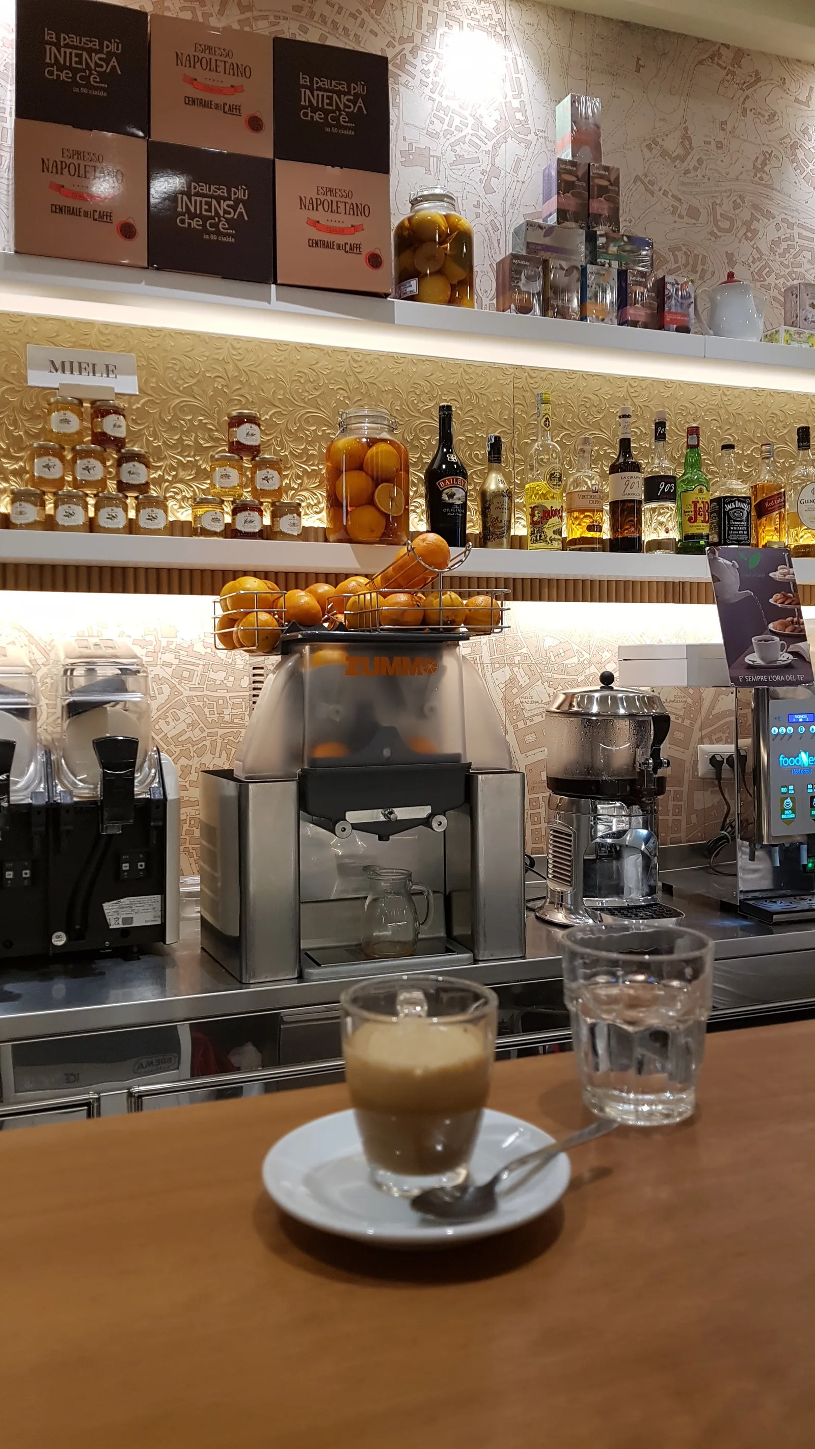 Details at Centrale del Caffé Naples — travel photo