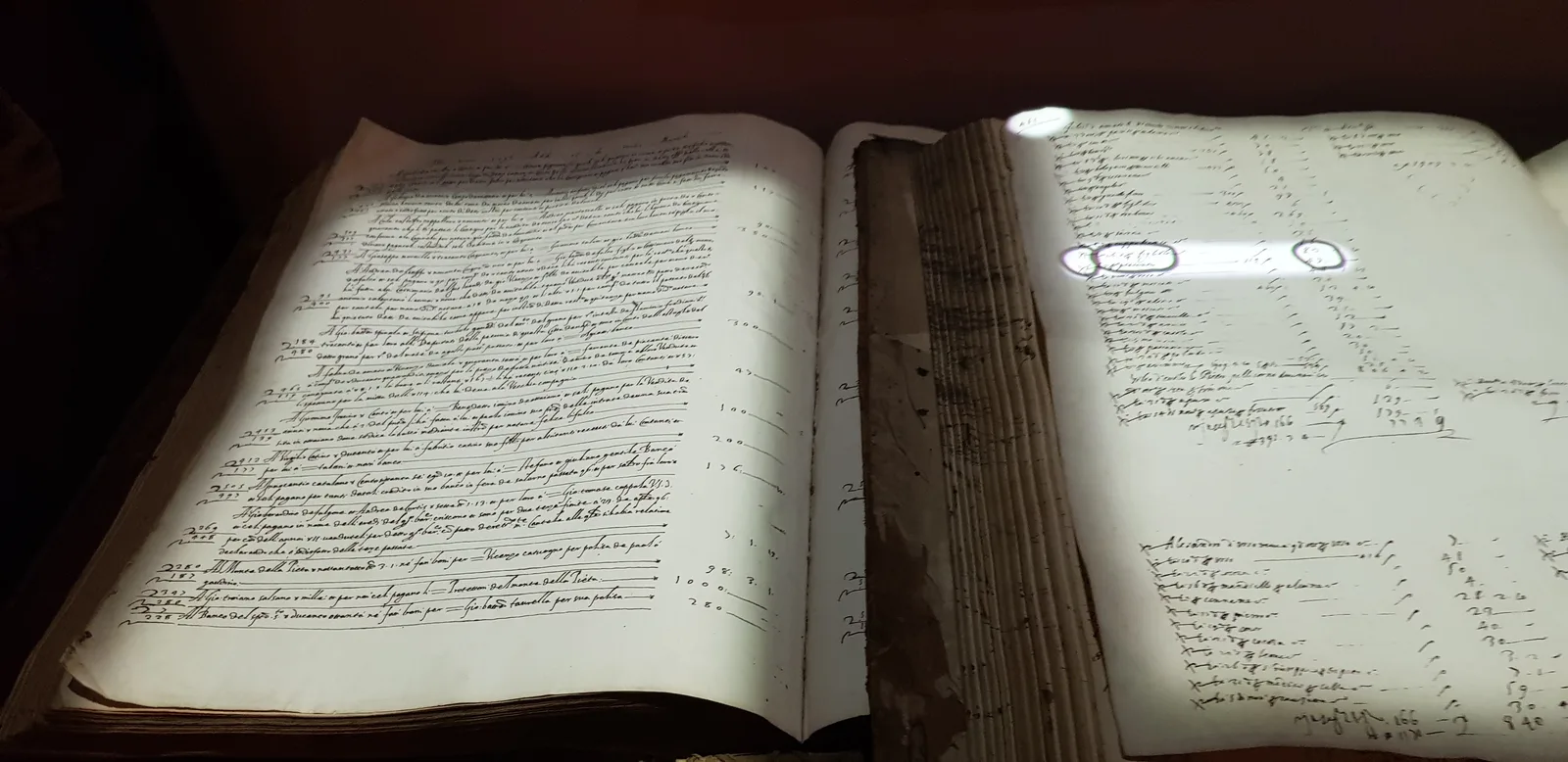 Details at ilCartastorie - Museo dell'Archivio Storico del Banco di Napoli Naples — travel photo