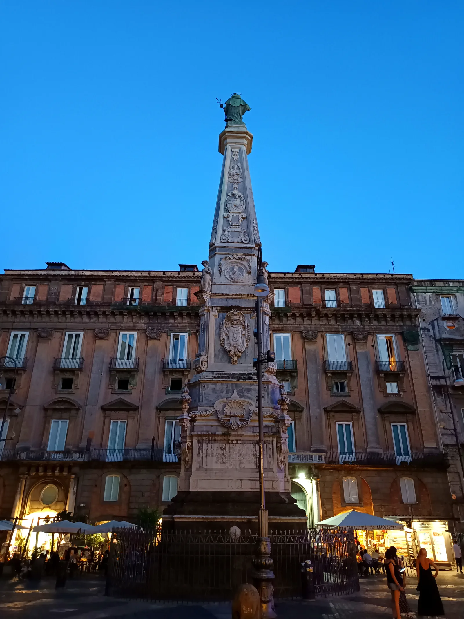 Main view at Piazza San Domenico Maggiore Naples — travel photo