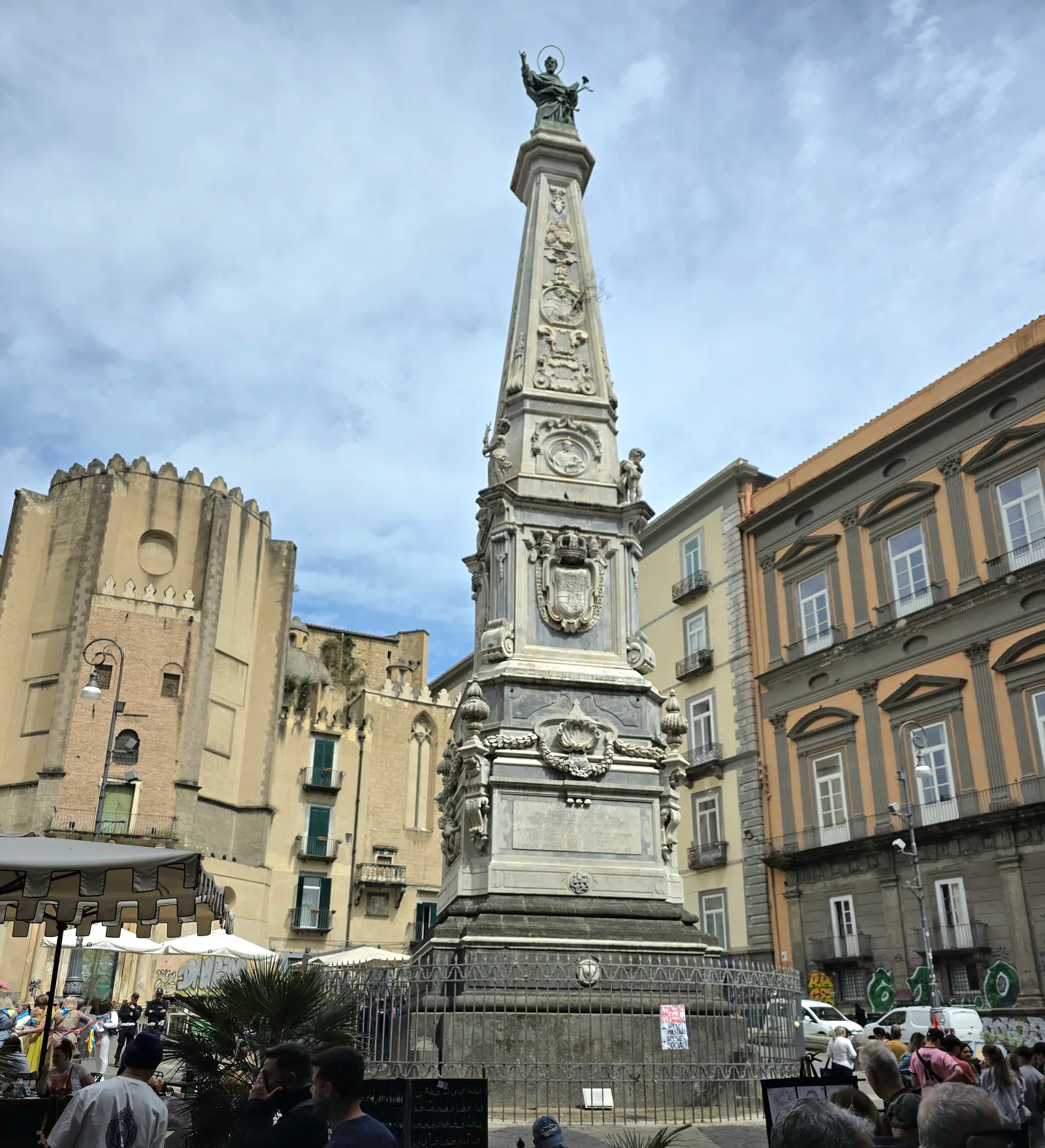 Details at Piazza San Domenico Maggiore Naples — travel photo