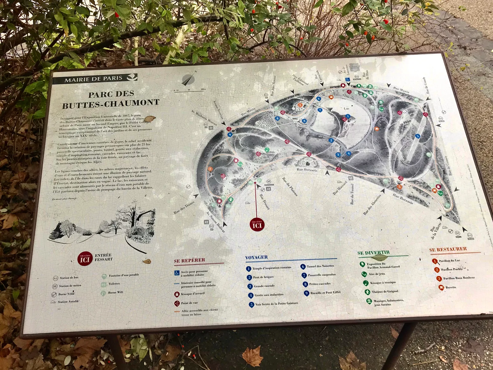 Interior at Parc des Buttes-Chaumont Paris — travel photo