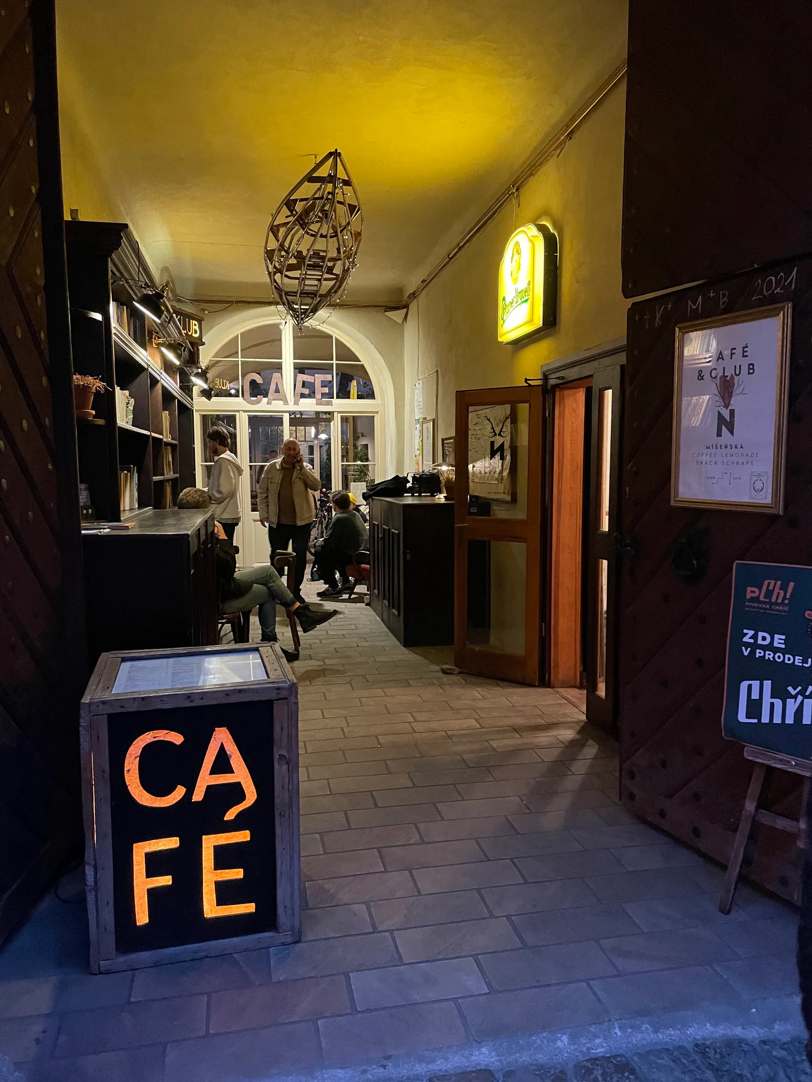 Interior at CAFÉ CLUB MÍŠEŇSKÁ Prague — travel photo