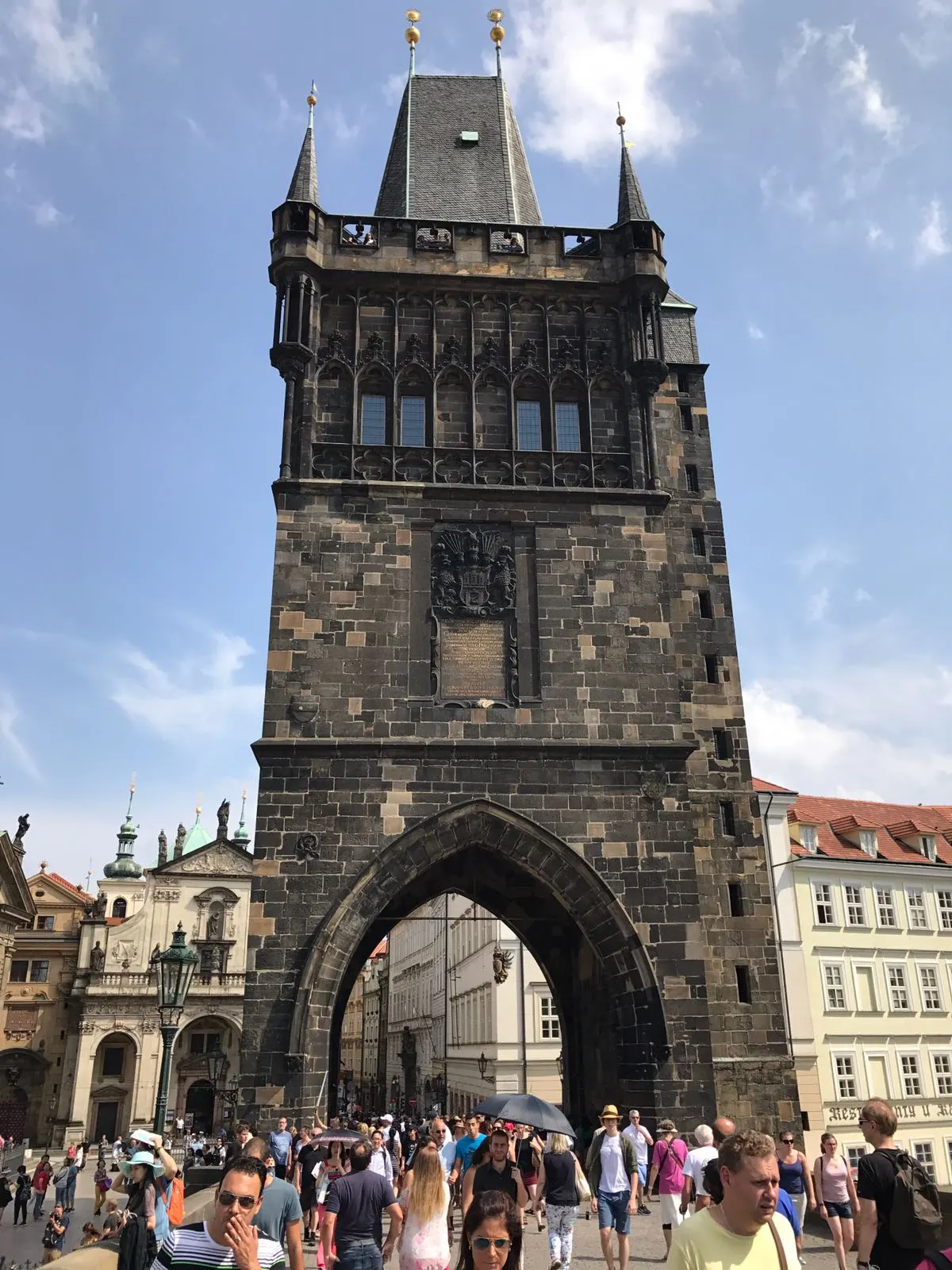 Details at Lesser Town Bridge Tower Prague — travel photo