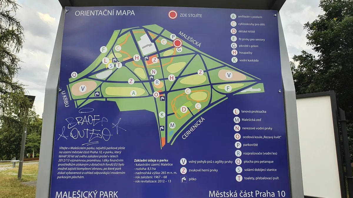 Details at Malešice park Prague — travel photo