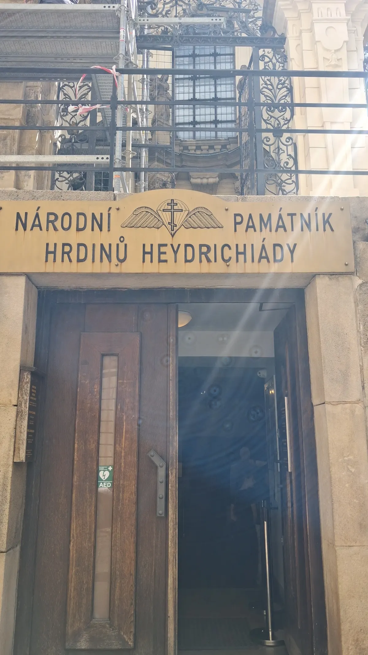 Main view at National Memorial to the Heroes of the Heydrich Terror Prague — travel photo