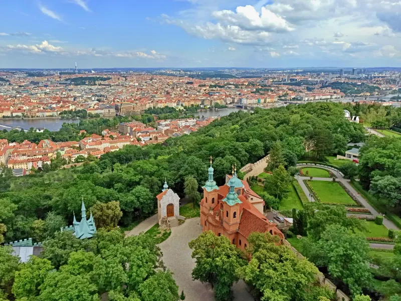 Petřín Gardens in Prague