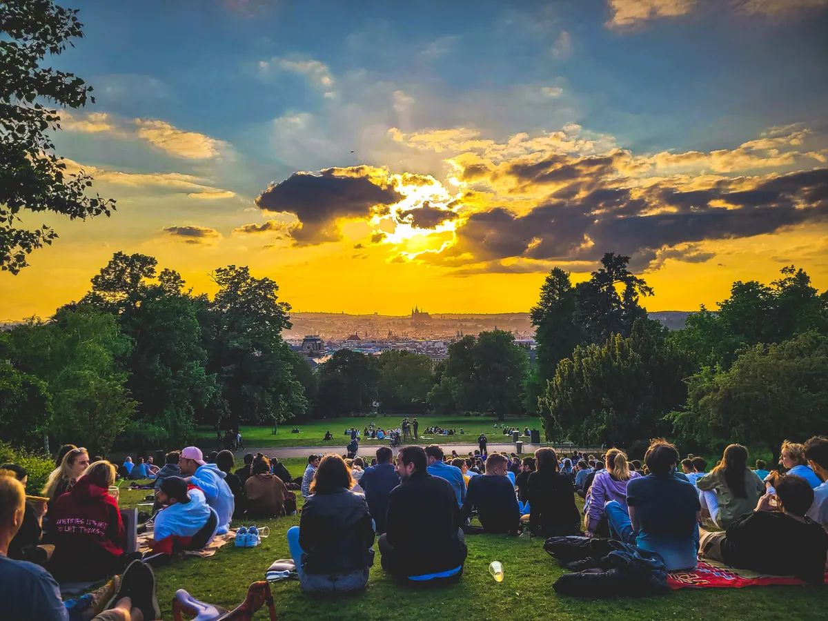 Atmosphere at Riegrovy Sady Prague — travel photo