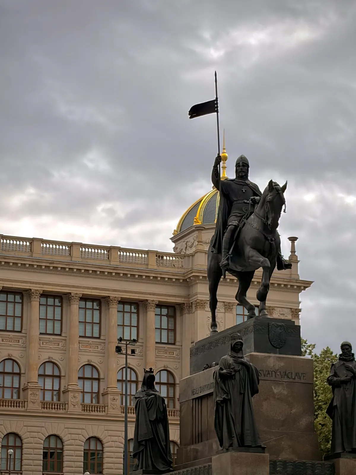 Main view at Statue of Saint Wenceslas Prague — travel photo
