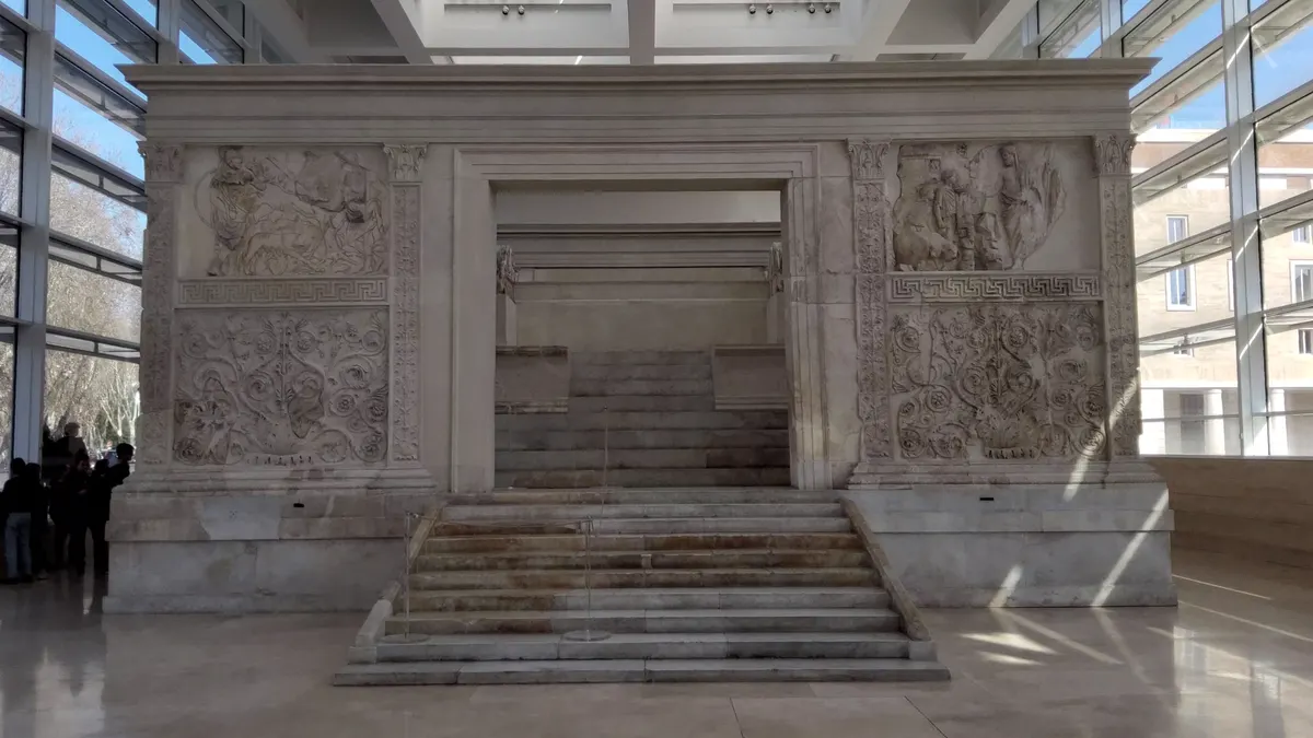 Interior at Ara Pacis Museum Rome — travel photo