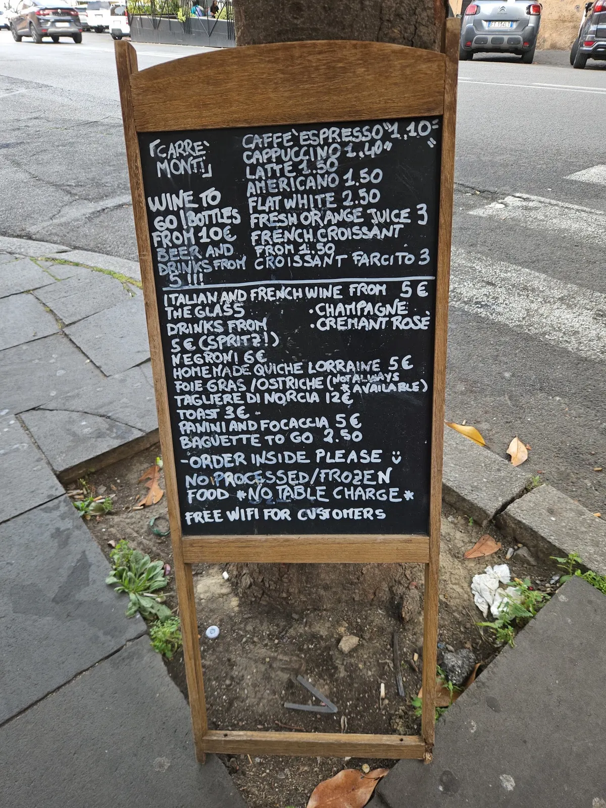 Menu — Carre monti