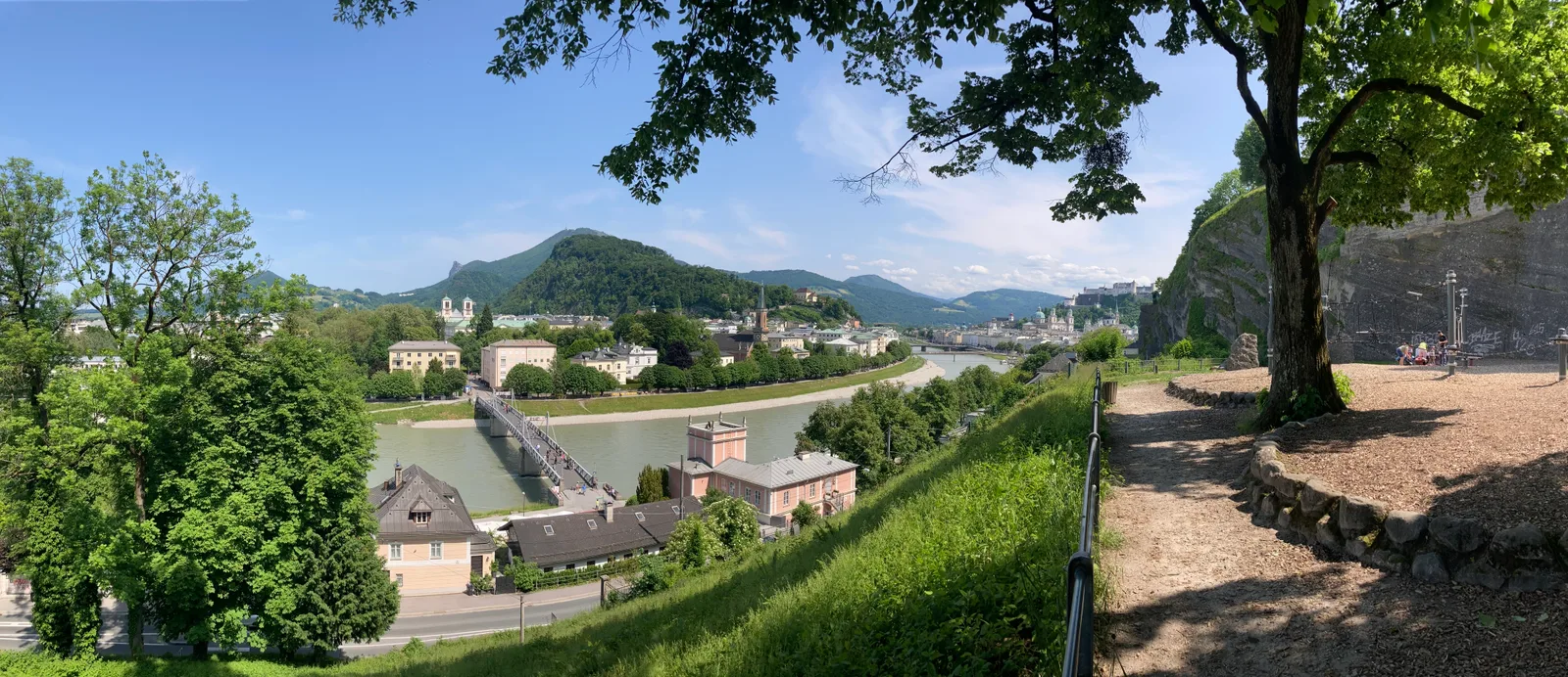 Main view at Spielplatz u. Kletterparcours Müllner Schanze Salzburg — travel photo