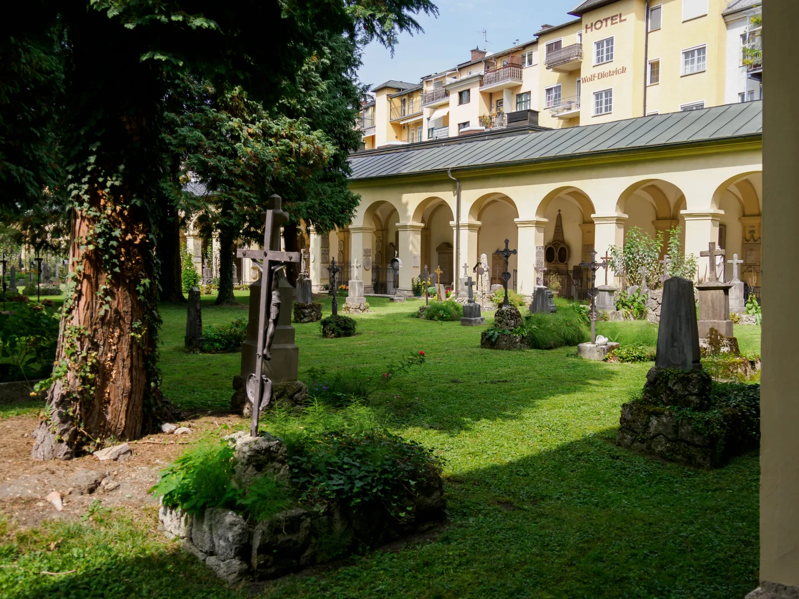 Main view at St Sebastian's Cemetery Salzburg — travel photo