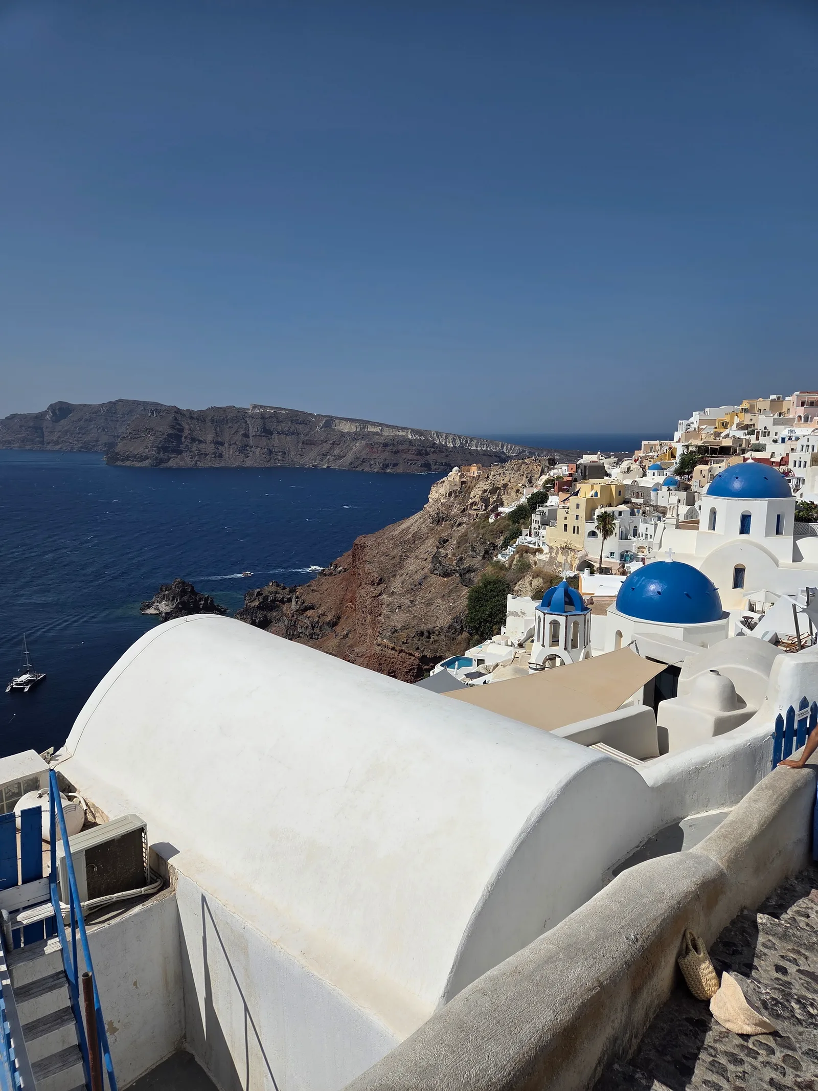 Main view at 3 Domes Viewpoint Santorini — travel photo