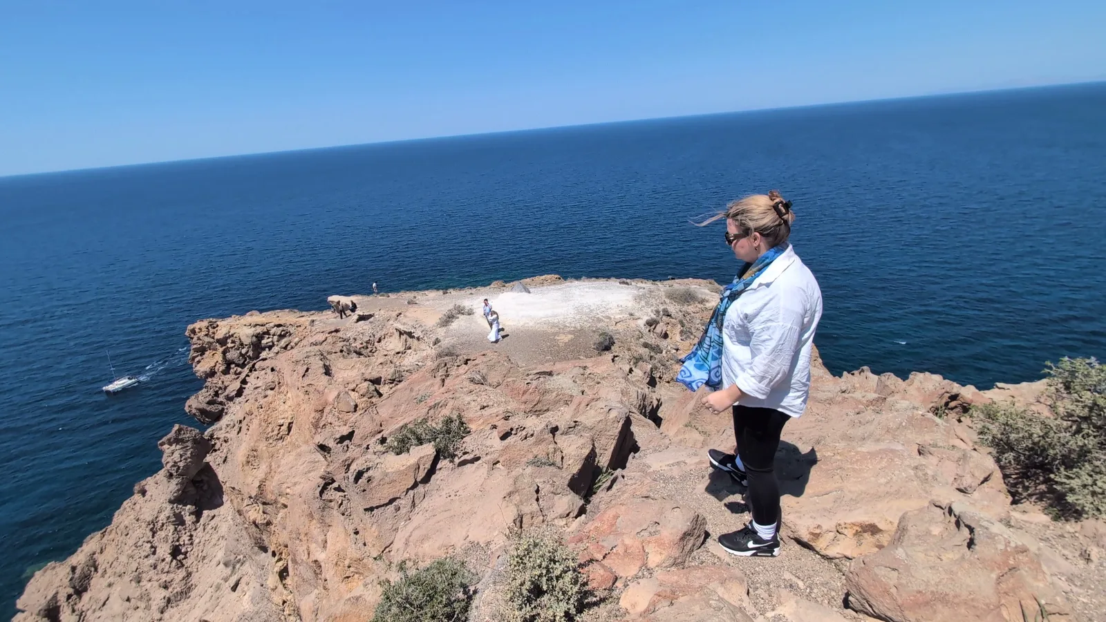 Atmosphere at Akrotiri Lighthouse Santorini — travel photo