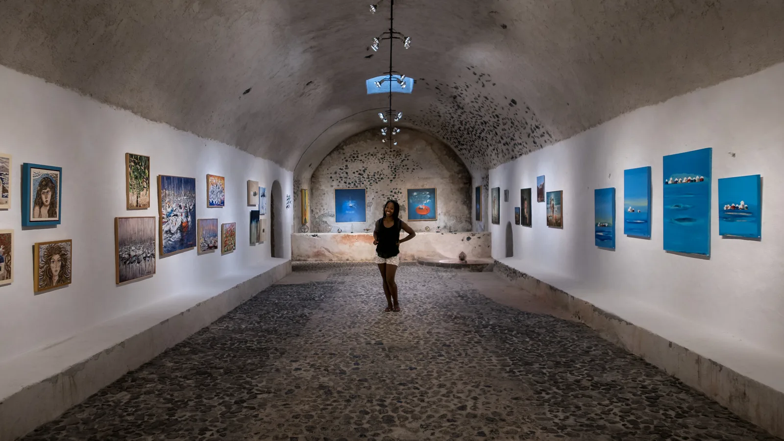 Main view at Art Space Art Gallery - Winery - Museum Santorini — travel photo