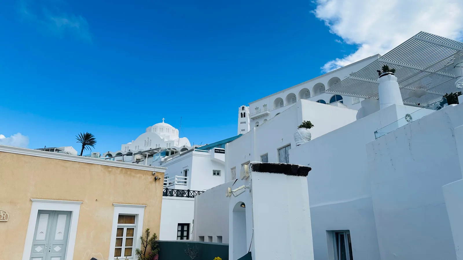 Main view at Blue Domed Church Santorini Santorini — travel photo