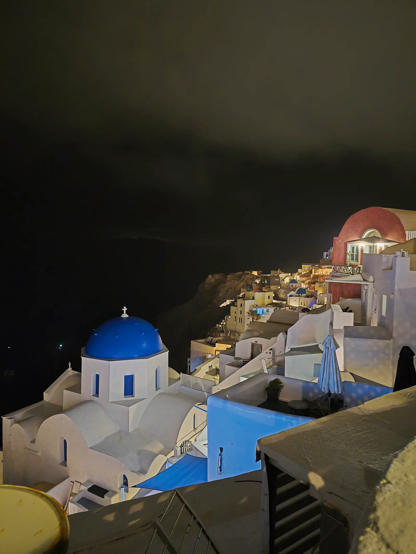 Details at Blue Domed Church Santorini Santorini — travel photo