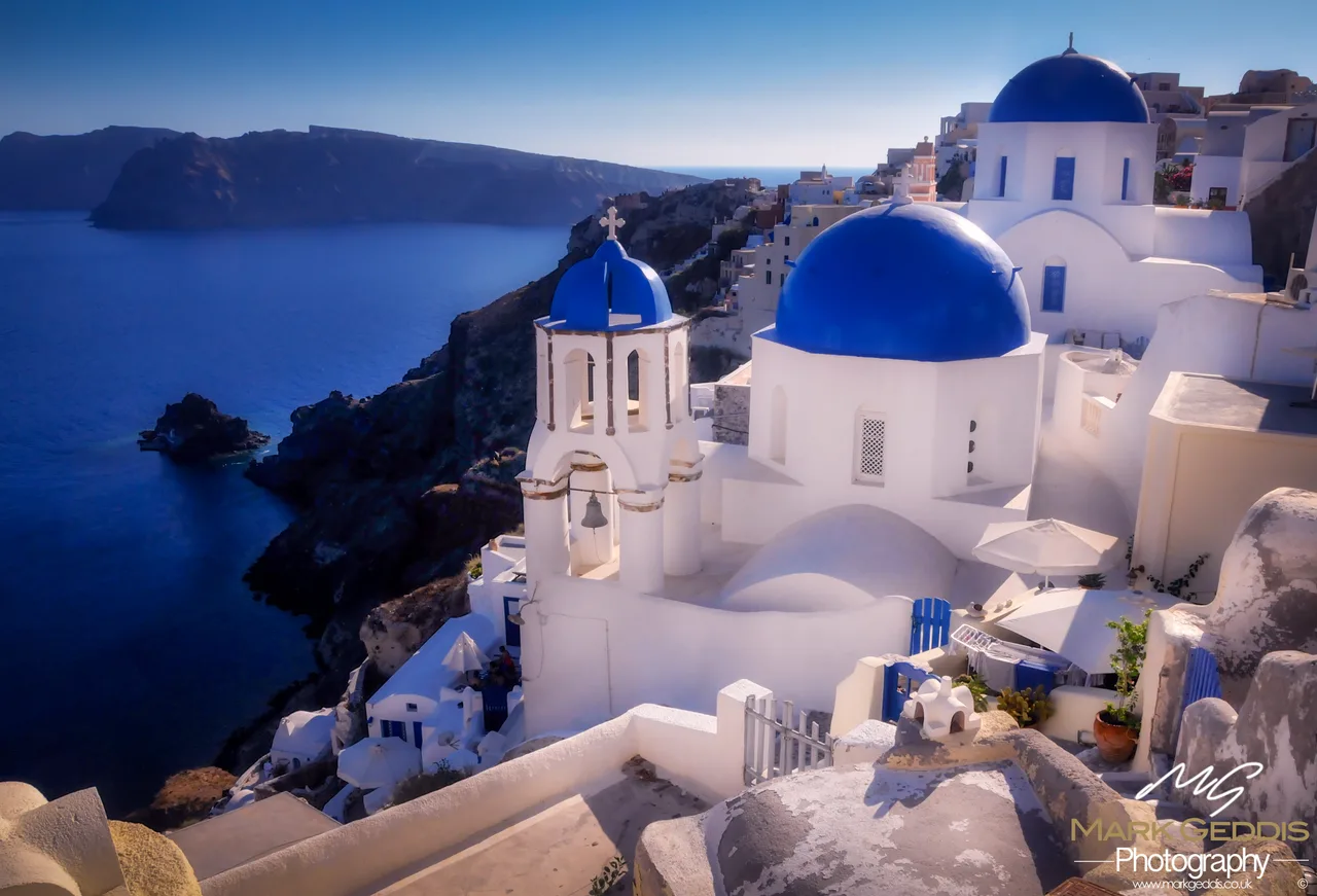 Blue Domed Church Santorini