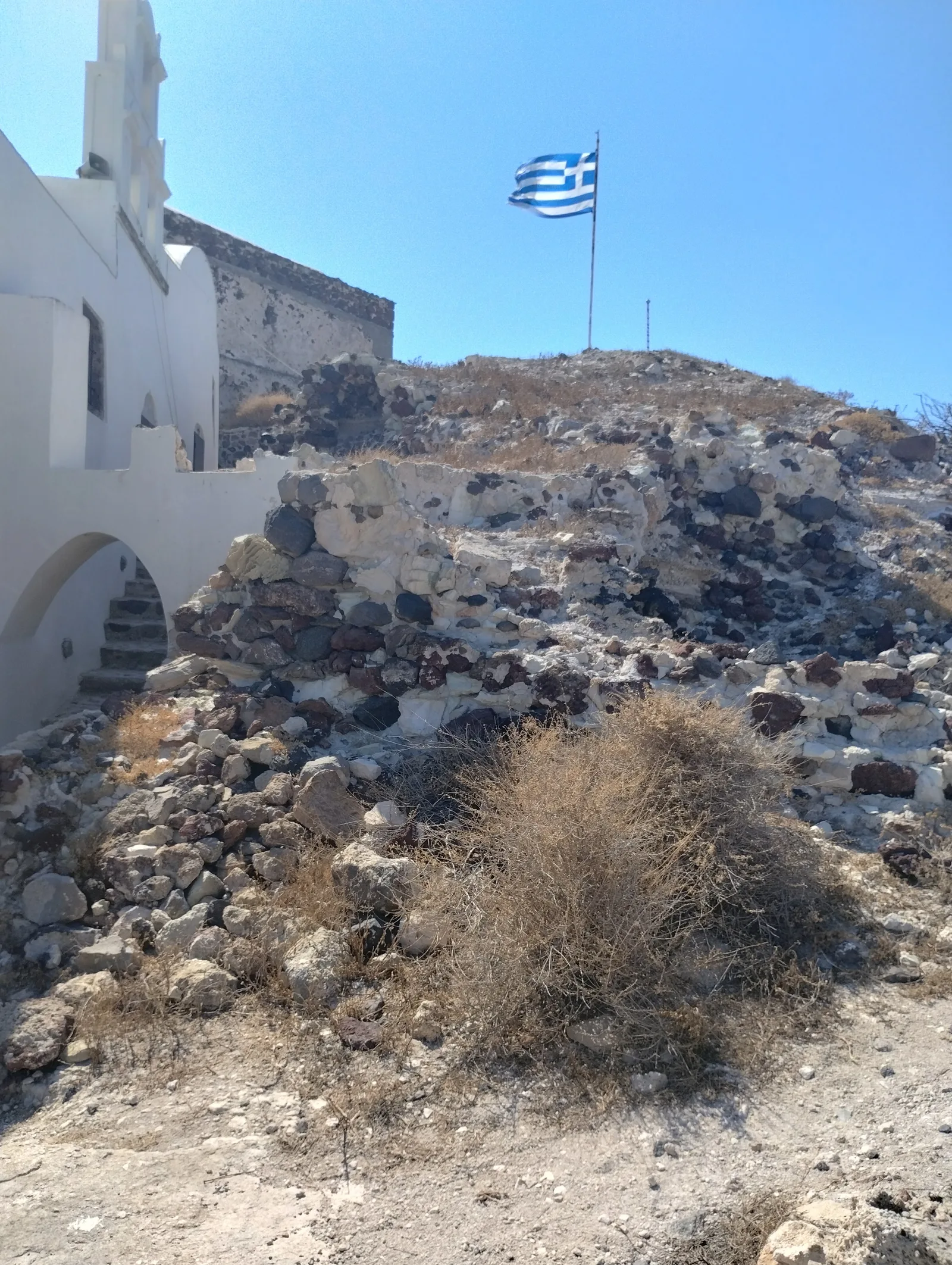Main view at Castle of Akrotiri Santorini — travel photo