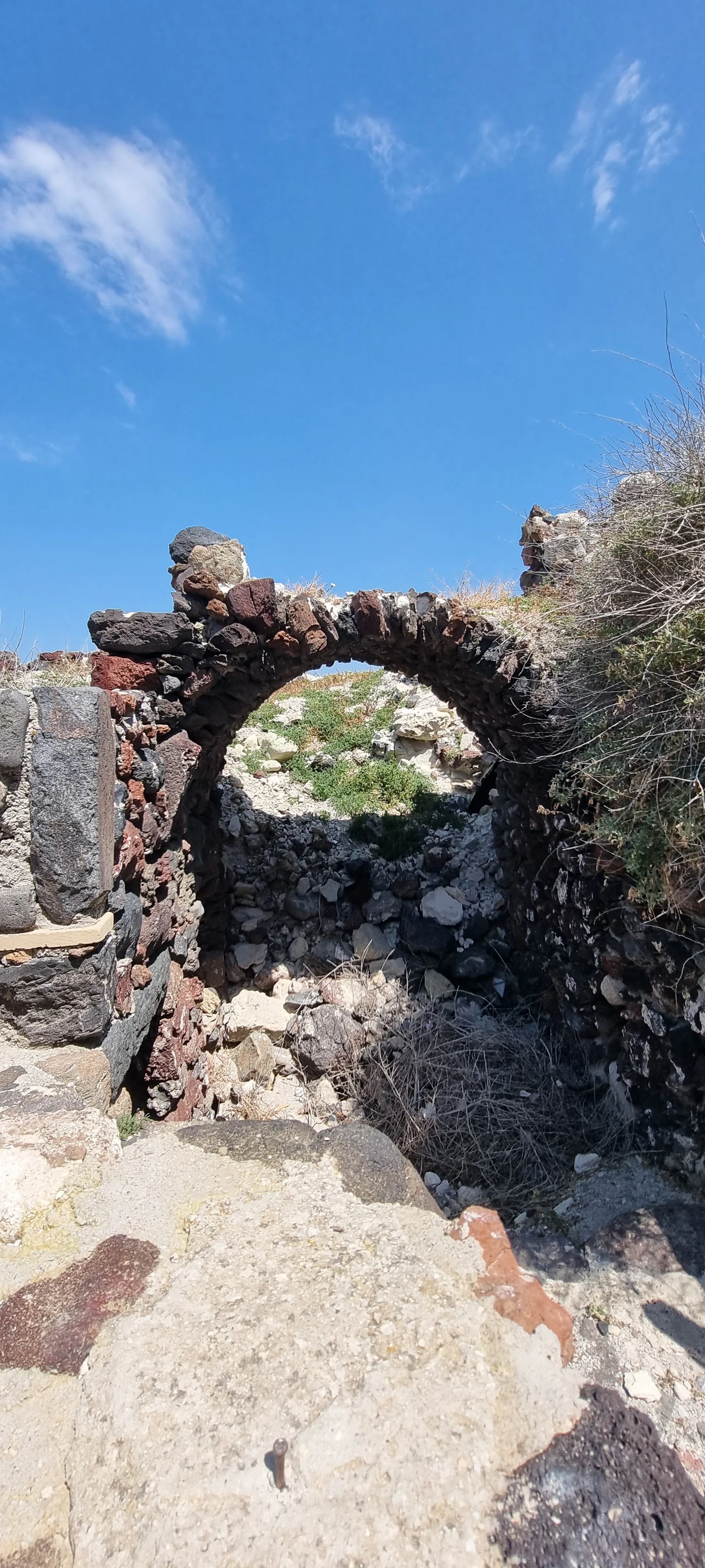 Details at Castle of Akrotiri Santorini — travel photo