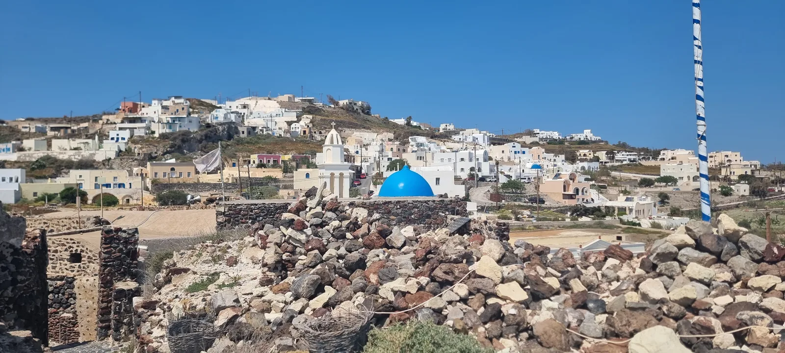 Atmosphere at Castle of Akrotiri Santorini — travel photo